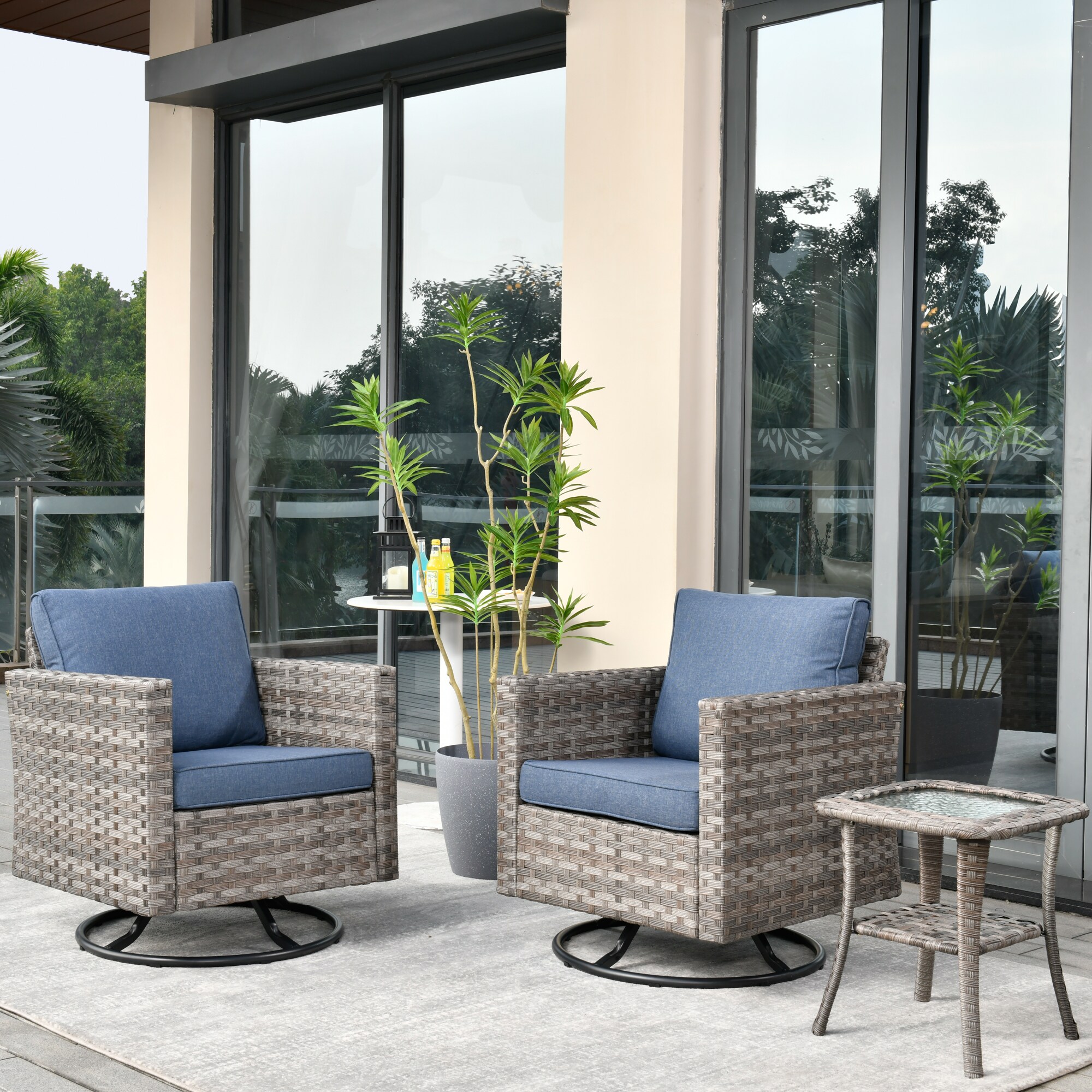 Pouuin SYZBBR3-3 Patio-Conversation-Sets - View #7