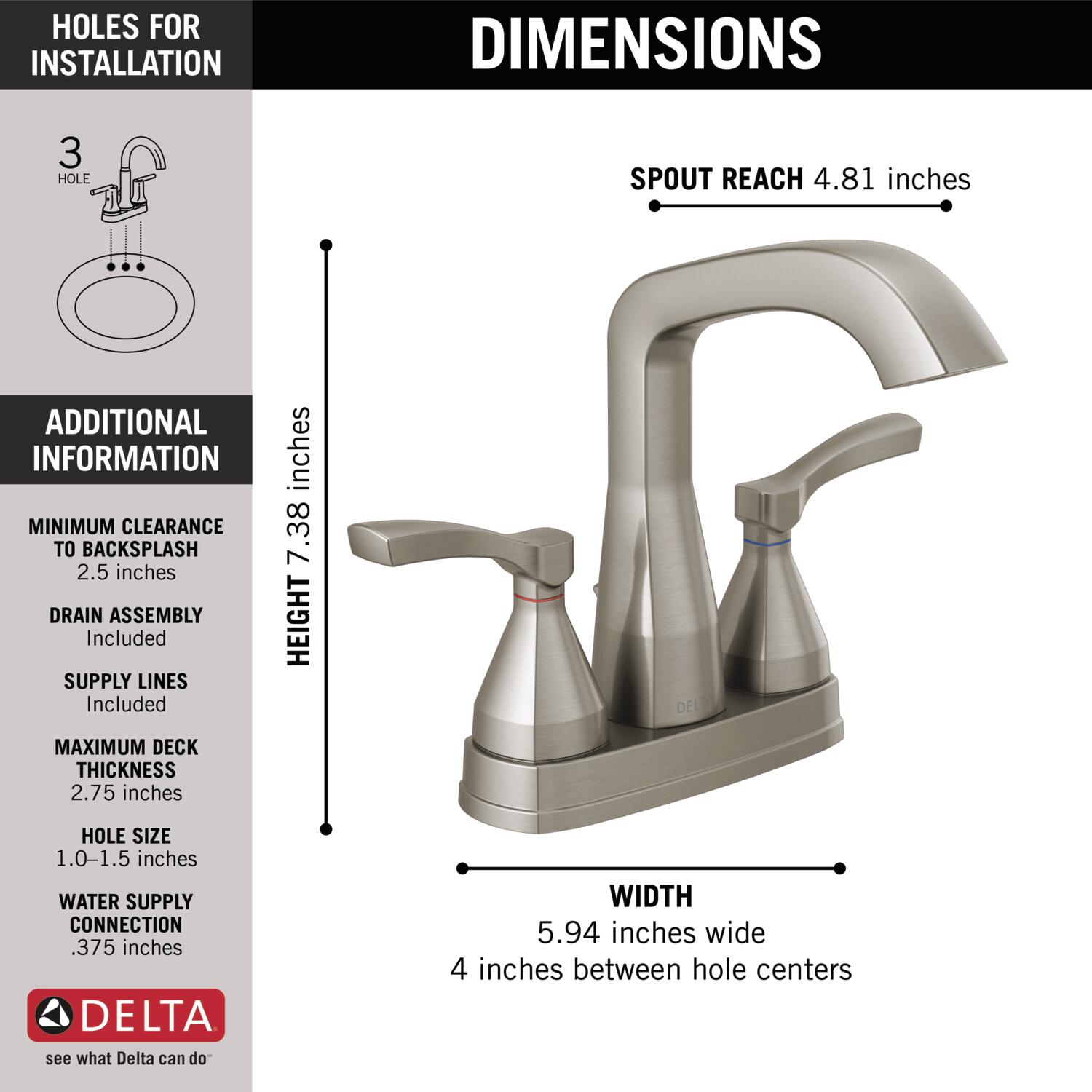 Delta 25776-SSMPU-DST Lavatory-Faucets - View #3