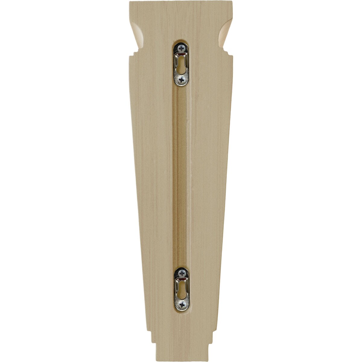 Unfinished Rubberwood 14" Decorative Corbel with Leaf Detail