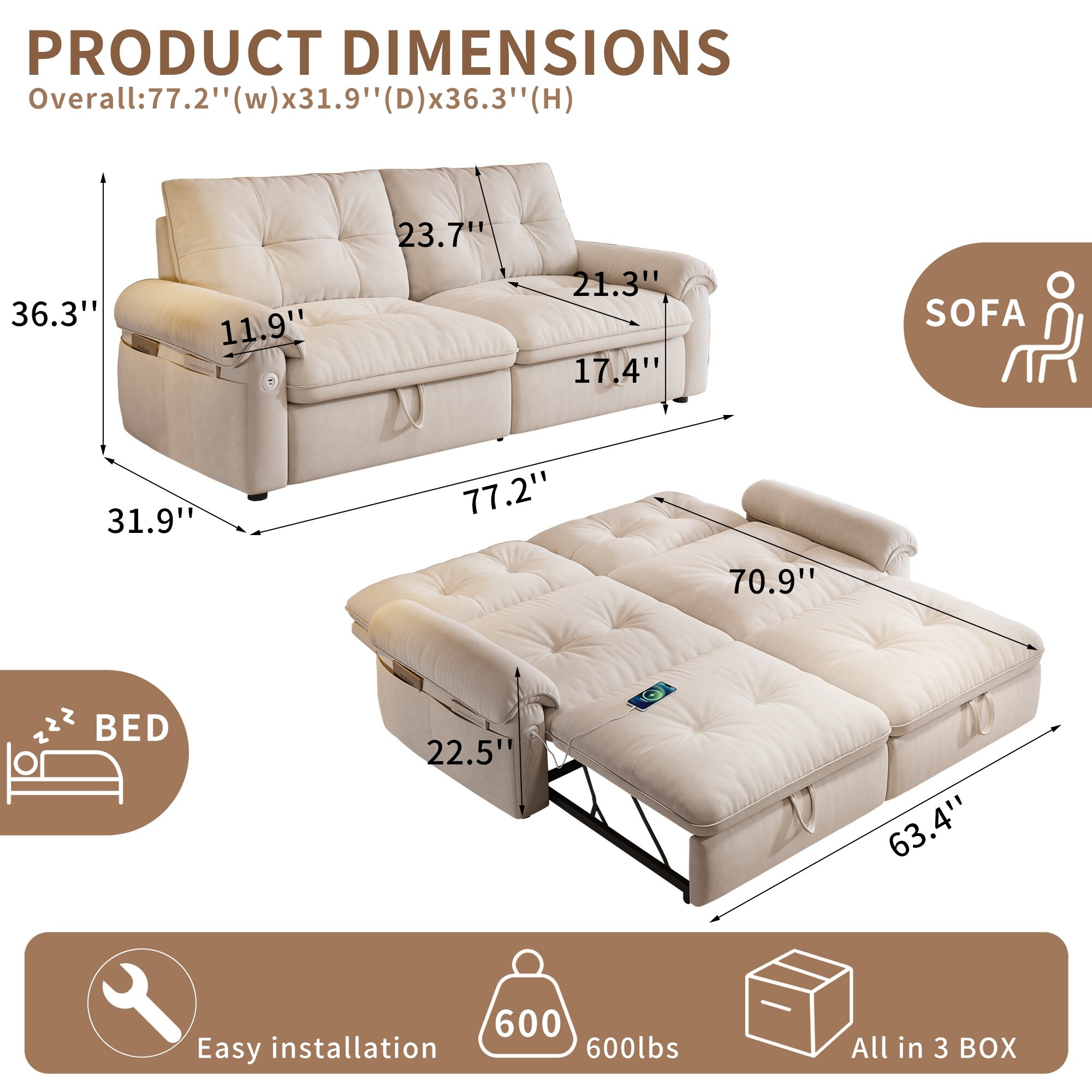 Boyel Living BL-SN508BGE futons - View #7