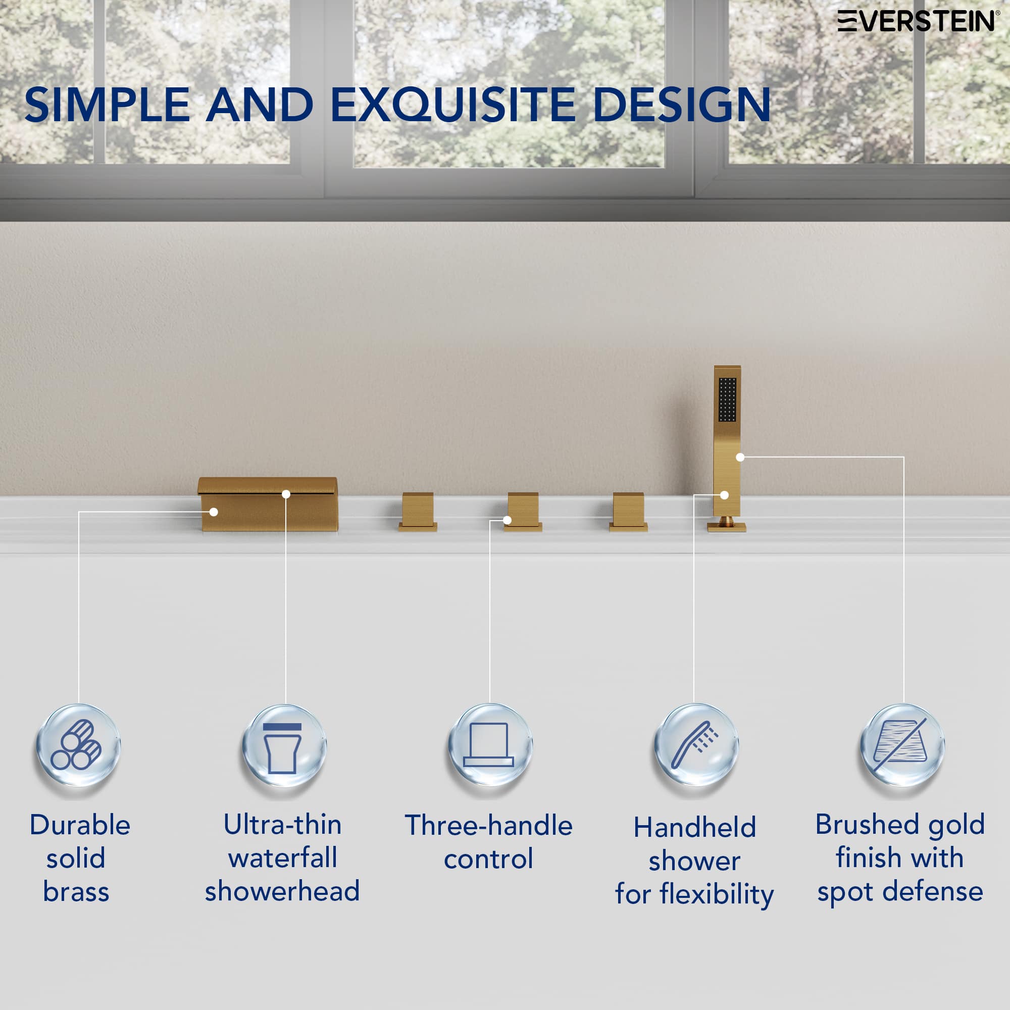 EVERSTEIN SFS-1159-GD Roman-Tub-Faucets - View #8