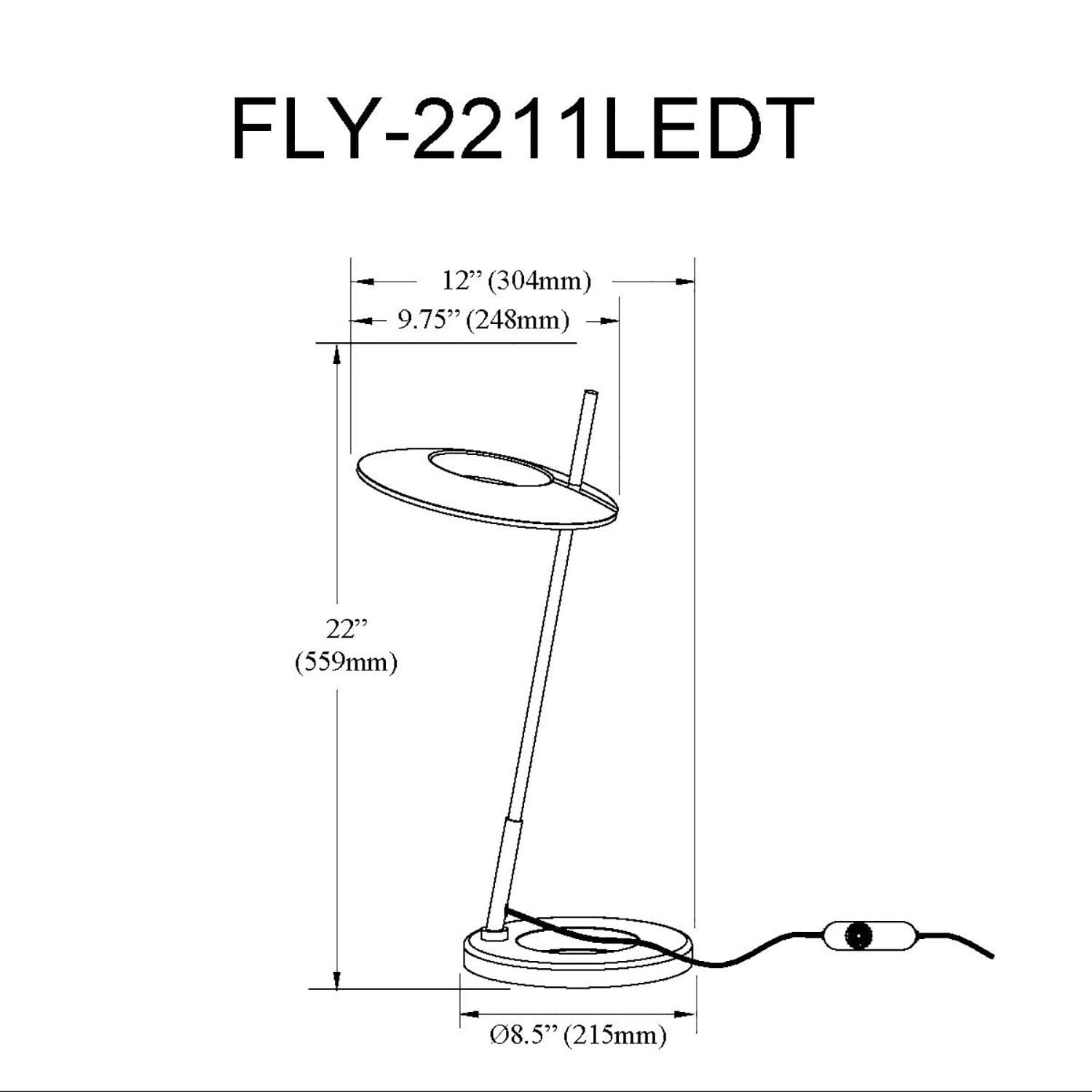 Dainolite FLY-2211LEDT-AGB Table-Lamps - View #3