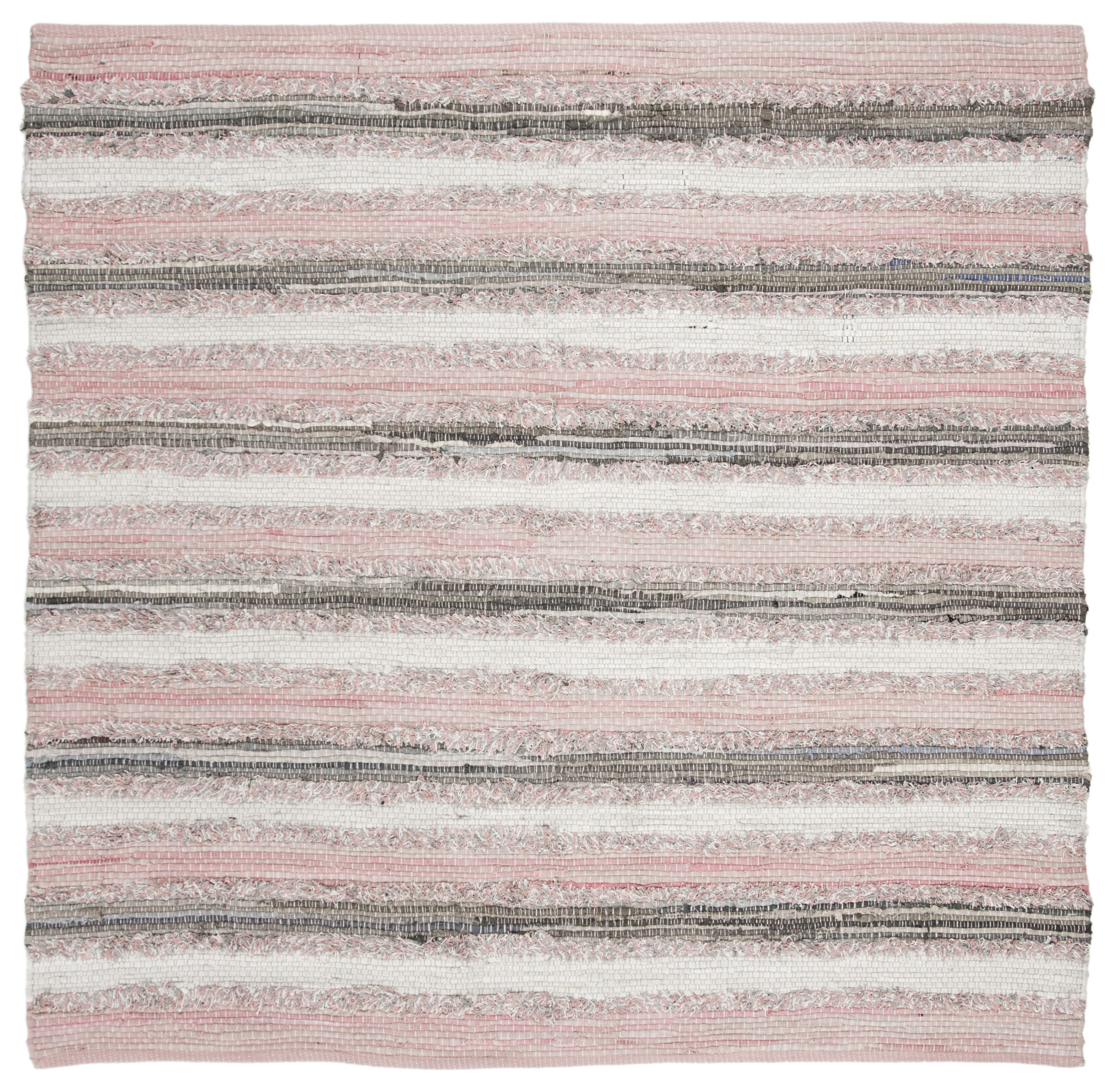 Safavieh MTK951D-6SQ Montauk Walton 6 x 6 (ft) Cotton Pink/Multi Square Indoor Stripe Area rug