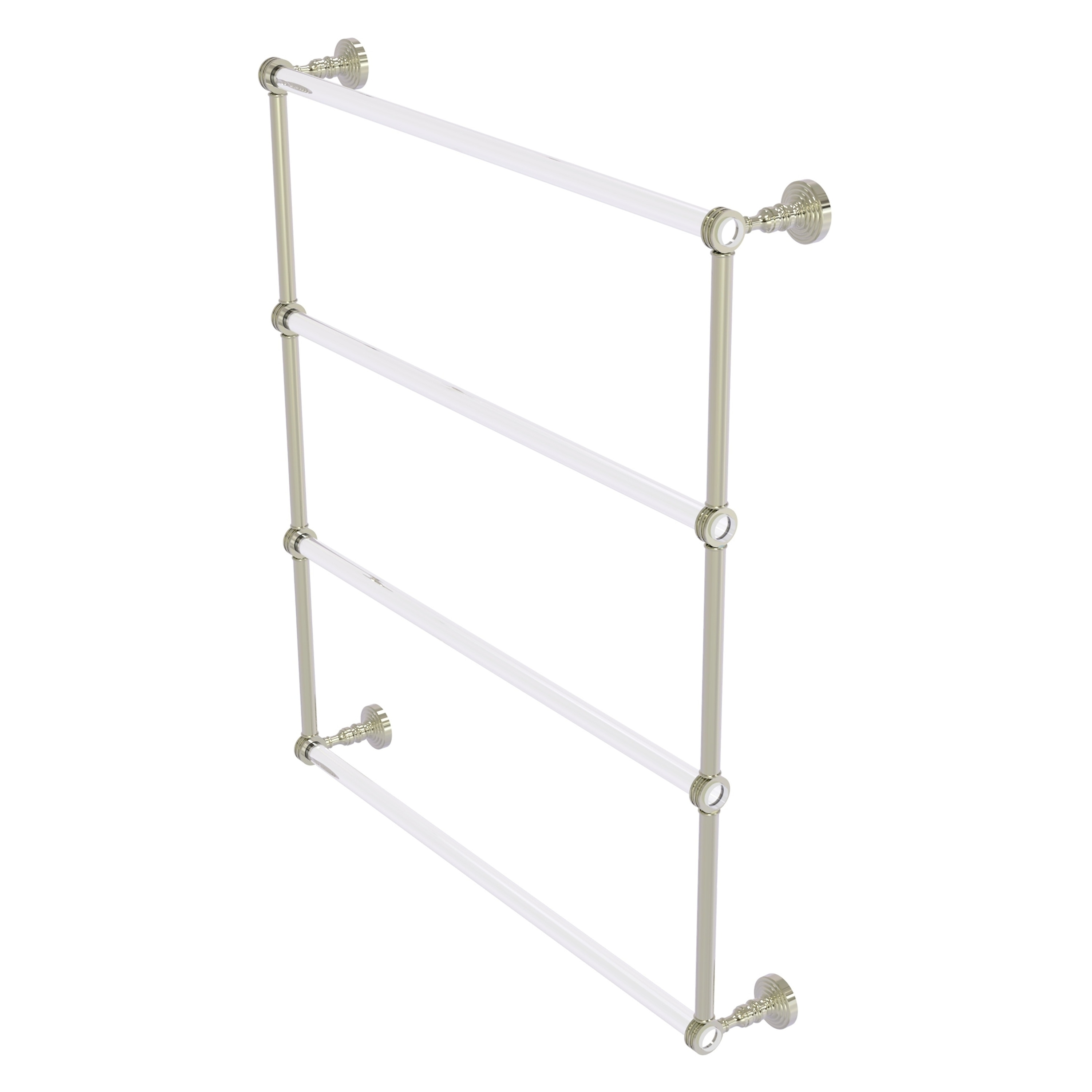 Allied Brass PG-28D-30-PNI Pacific Grove 30-in double Polished Nickel Wall mount 4-tier Towel Bar