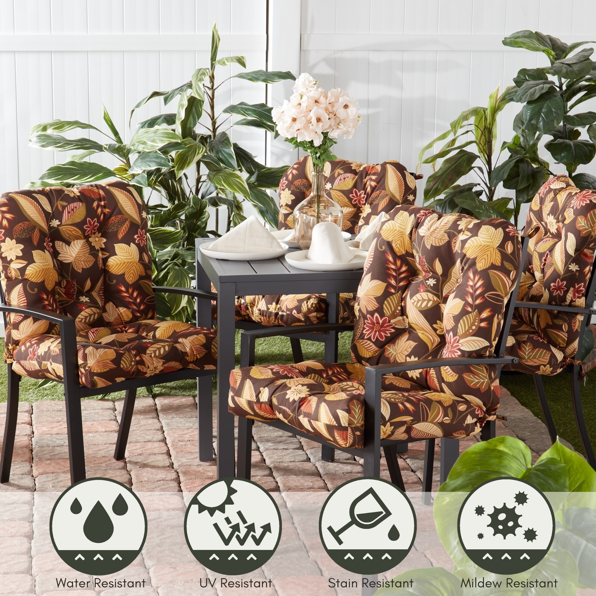 Greendale Home Fashions OC5808-TIMBFLORAL Patio-Furniture-Cushions - View #6
