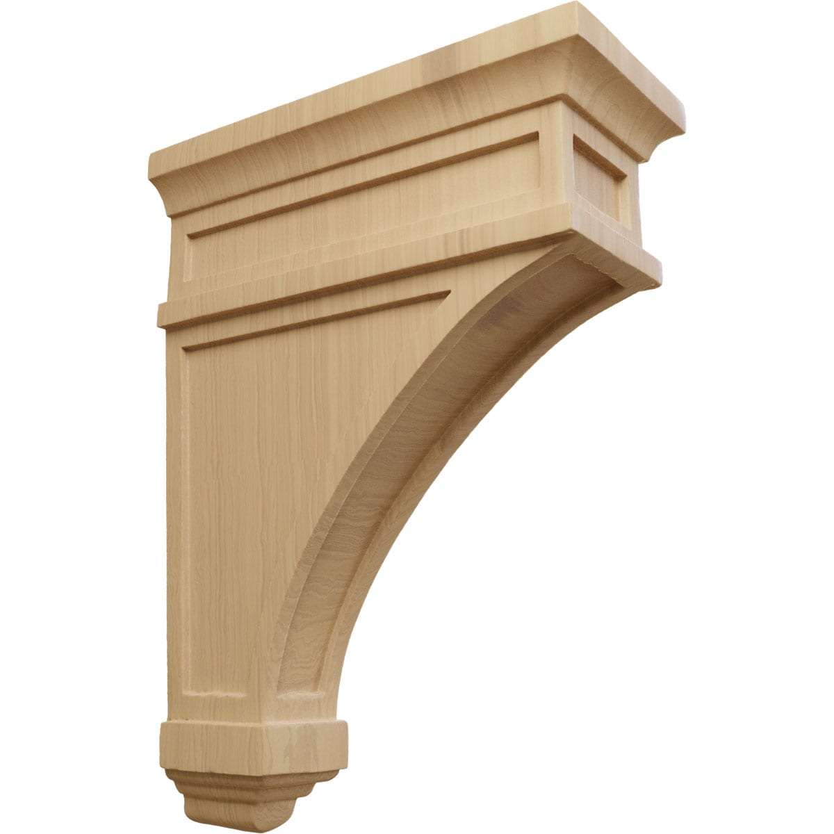 Ekena Millwork COR04X10X13ARCH 4.5-in x 10-in x 13.75-in Unfinished Cherry Wood Paintable/Stainable Corbel