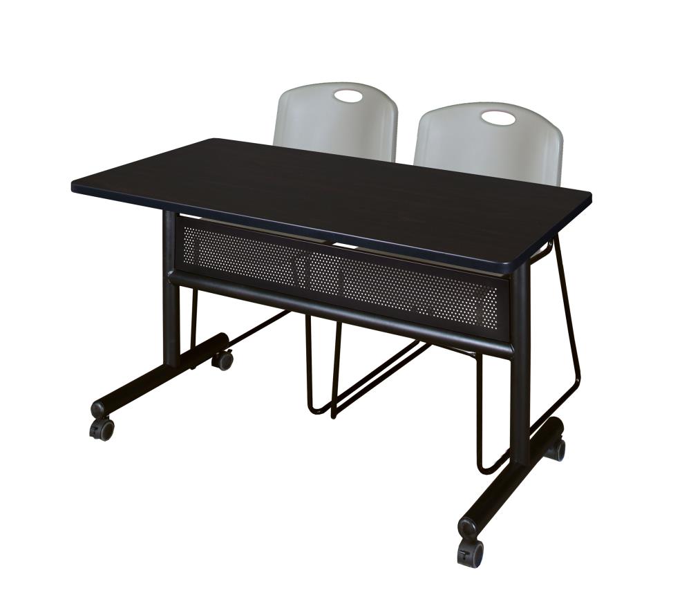 Regency MKFTM4824MW44GY Training Brown 4-Person Training Table (48-in W x 29-in H)