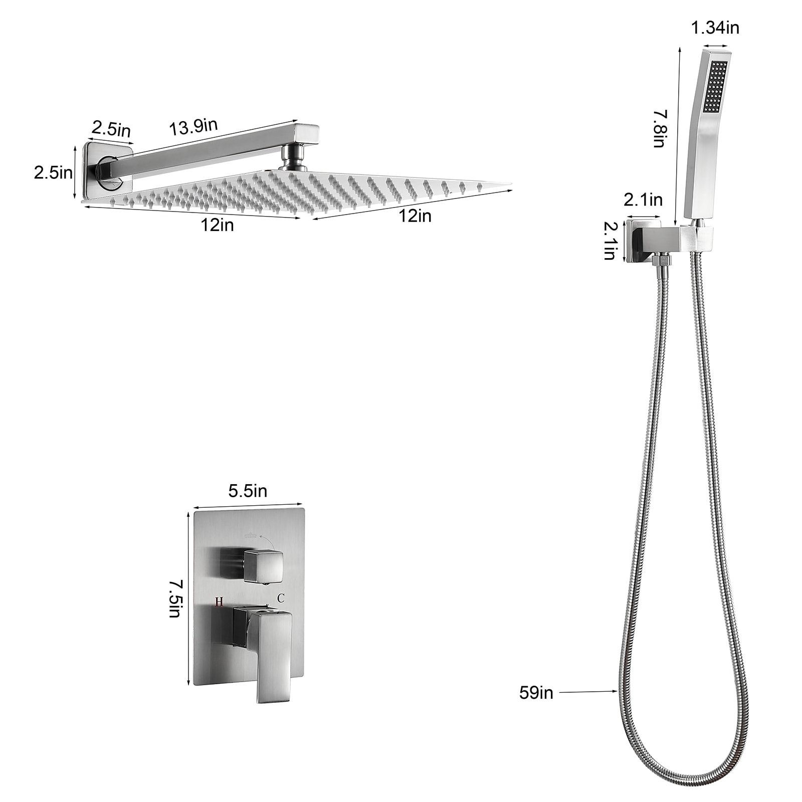 Fapully FA-O-3011N Showerhead-Bar-Panels - View #3