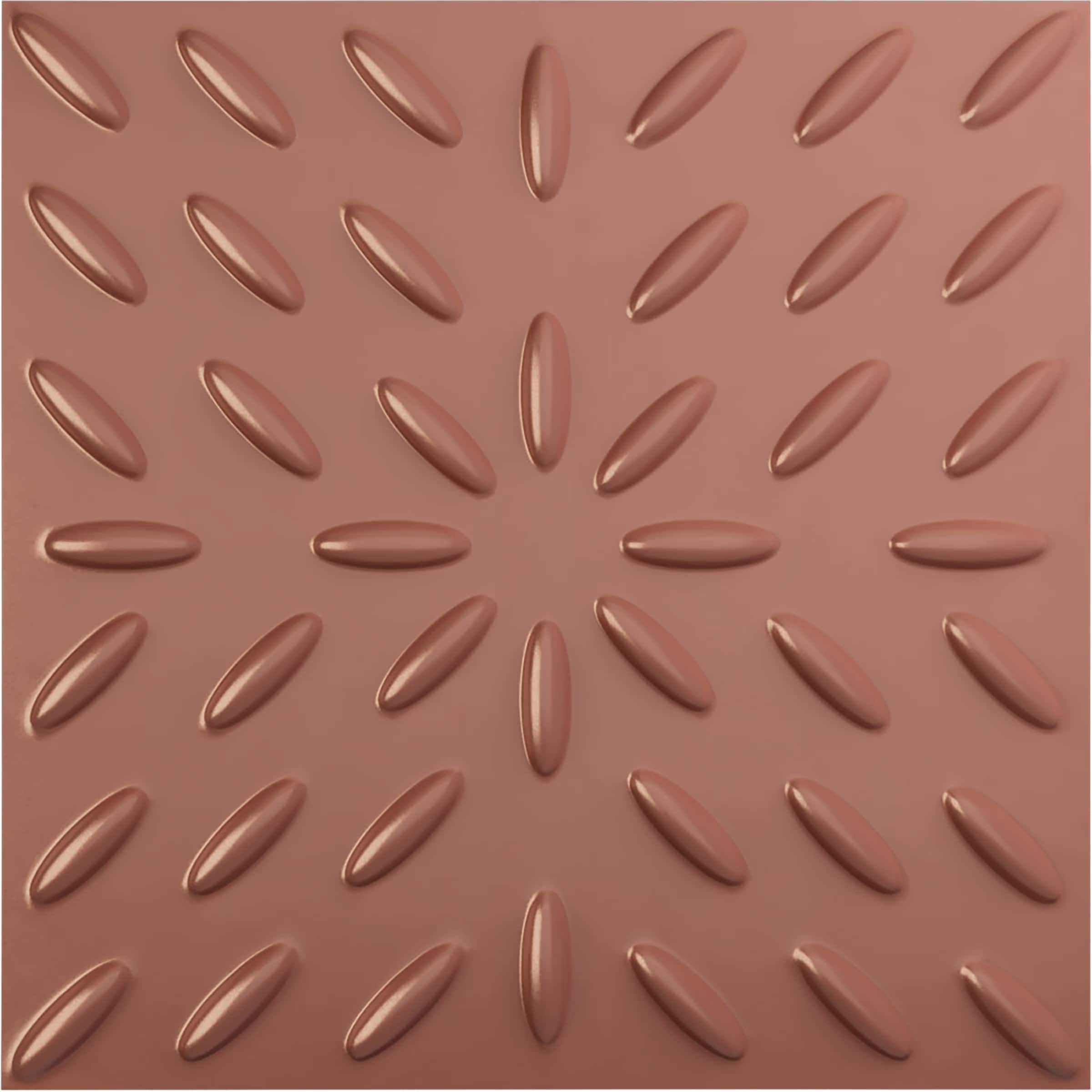 Ekena Millwork WP20X20BLFCP-CASE-12 19-5/8-in x 19-5/8-in Embossed Paintable/Stainable Pink PVC Wall Panel ( 12 -Pack, Covers 32.04-sq ft )