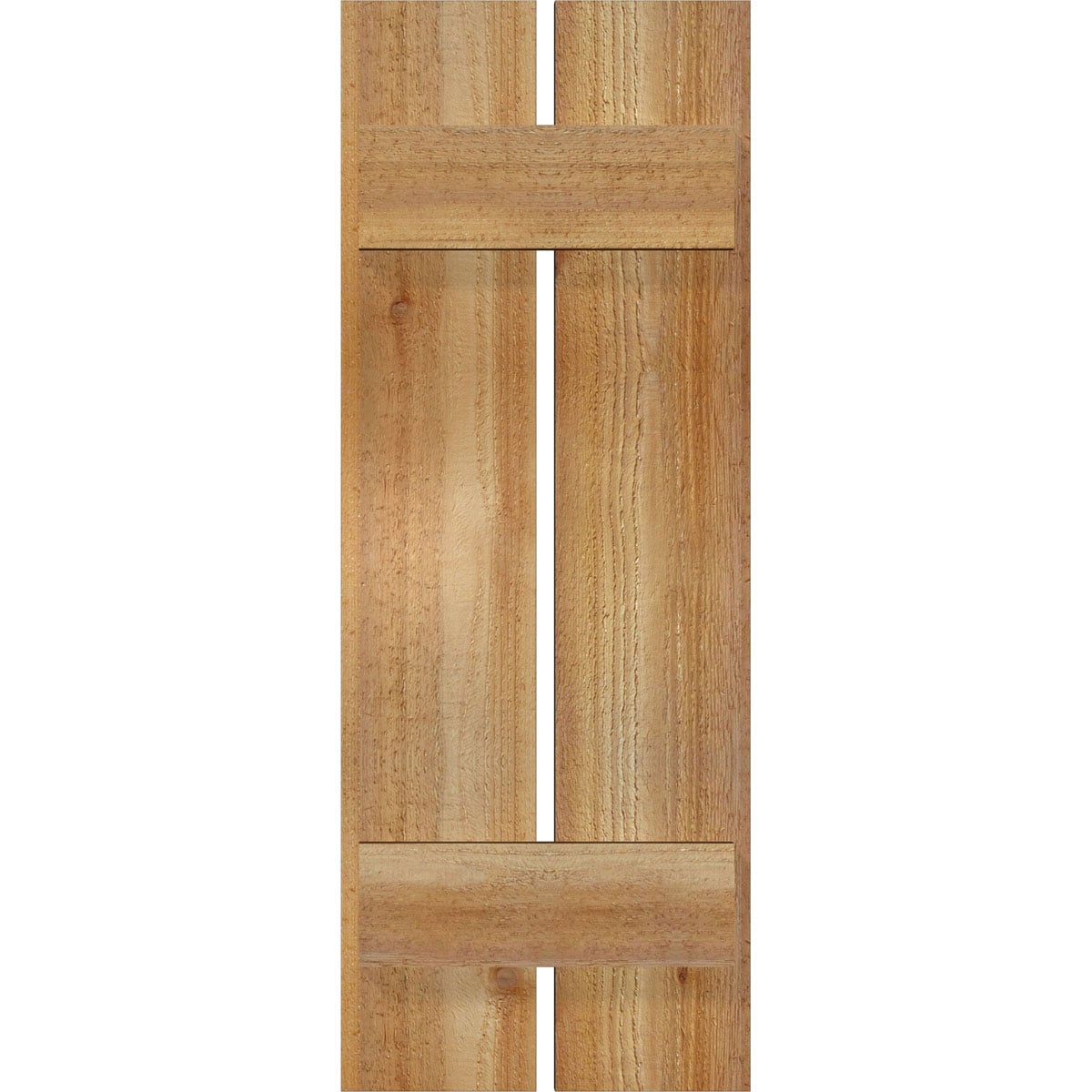 Ekena Millwork RBS06S11X030RWR 11.25-in W x 30-in H Unfinished Paintable/Stainable Board and batten Spaced Wood Exterior Shutters ( 2 -Pack )