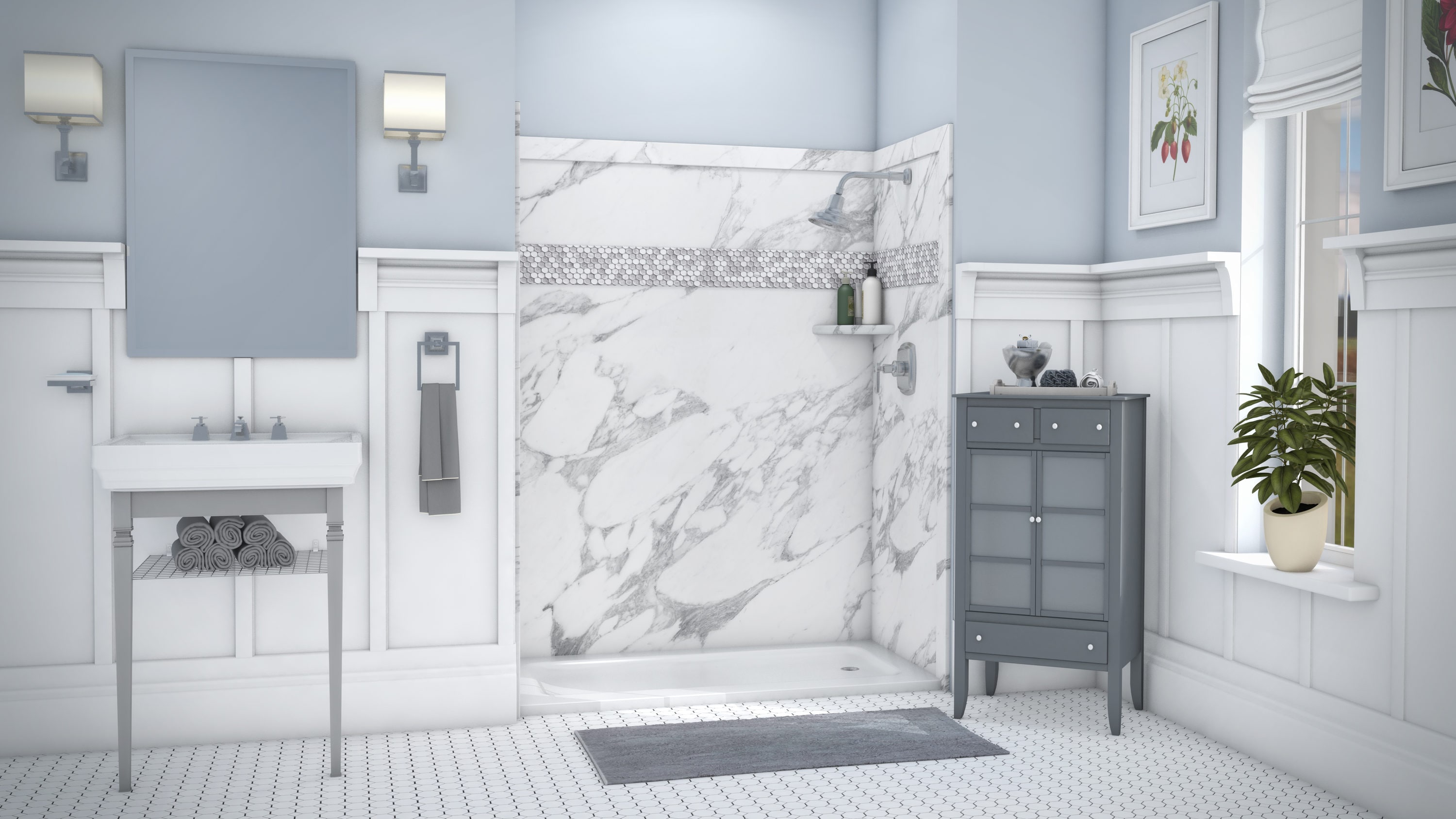 FlexStone FLXAT6048CW Shower-Parts - View #2
