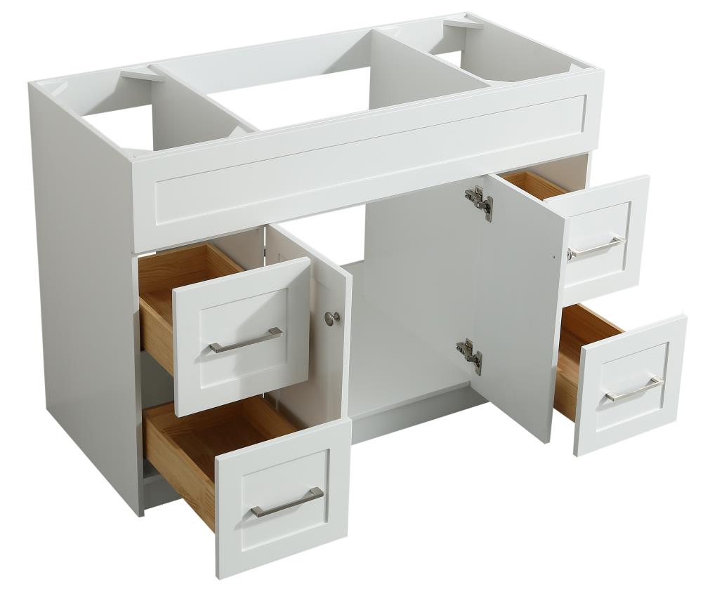 Ariel Hamlet 48 In White Bathroom Vanity Cabinet In The Bathroom Vanities Without Tops