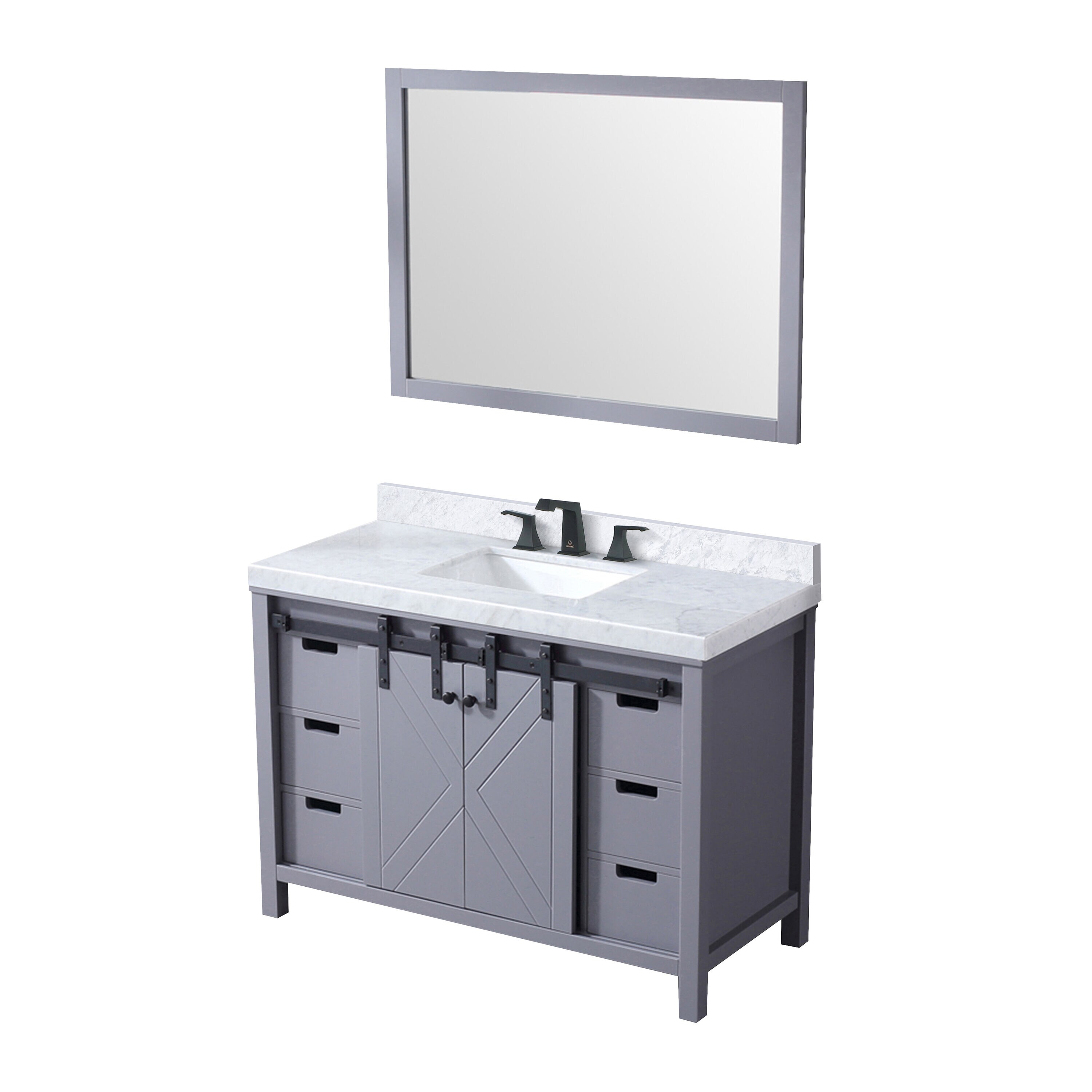 Lexora LM342248SBBSM44F Bath-Vanity-Combo - View #4