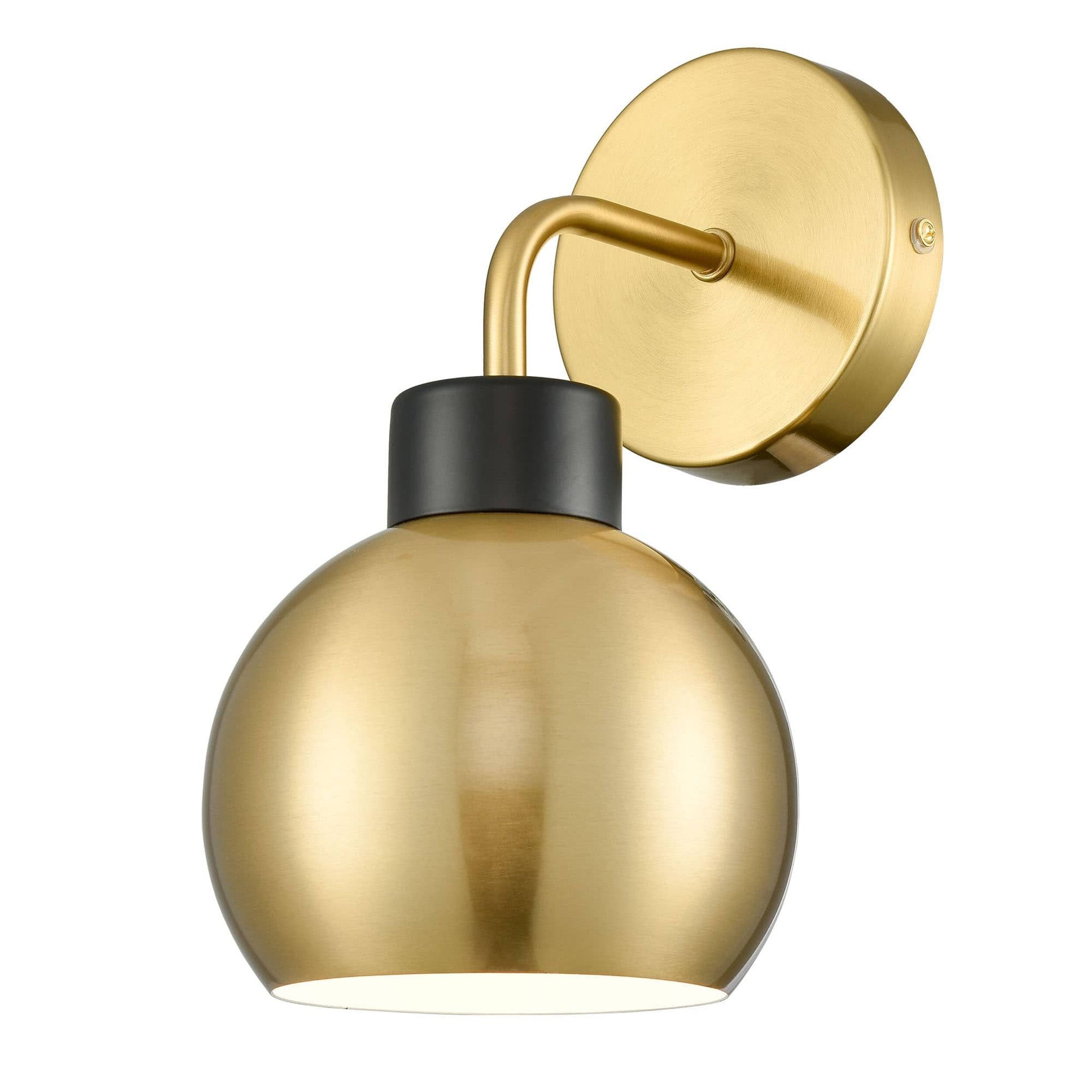 Claxy HY-T3276BU-J Rustic/Industrial 5.9-in W 1 -Light Brushed Brass Wall Sconce