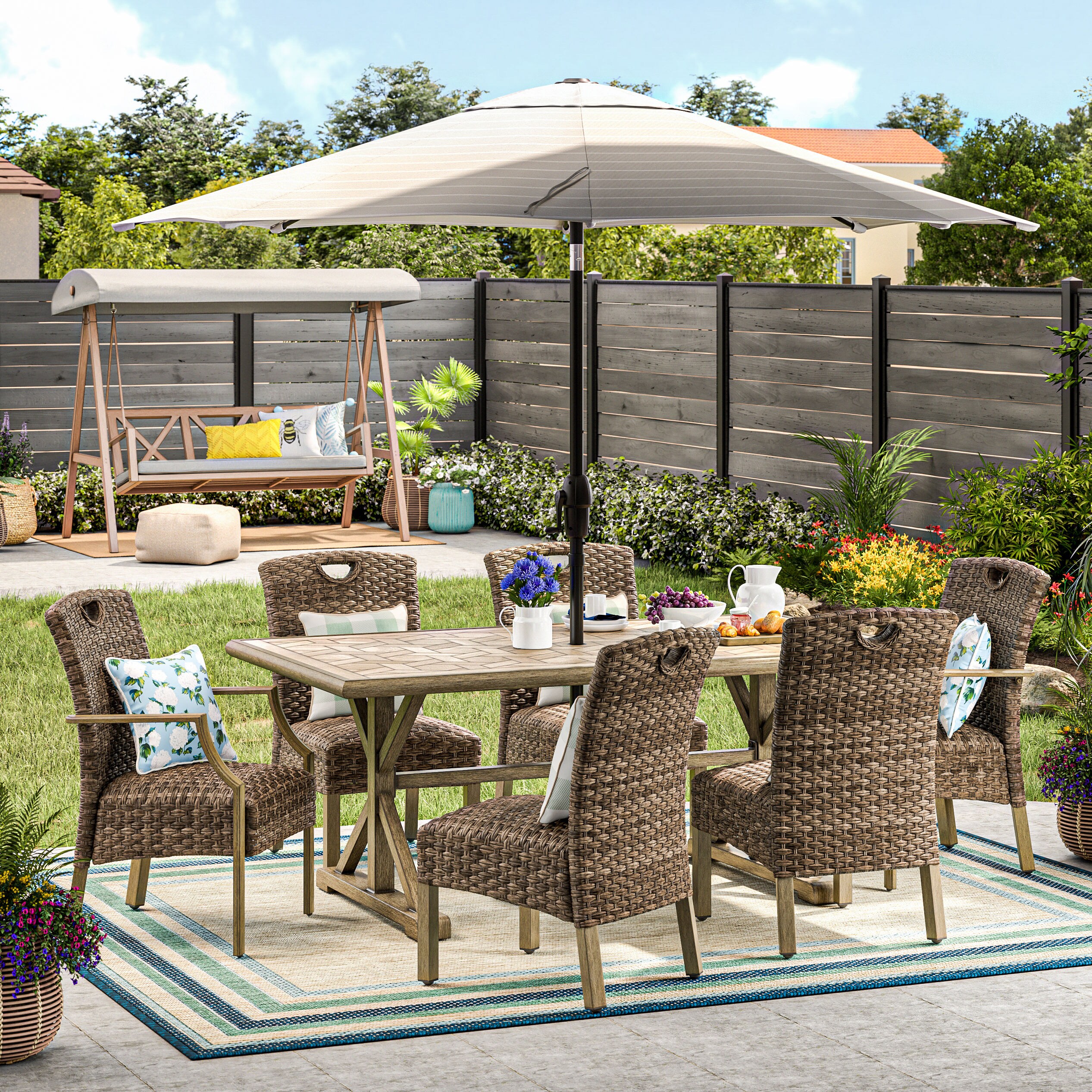 Allen and roth discount aluminum patio furniture