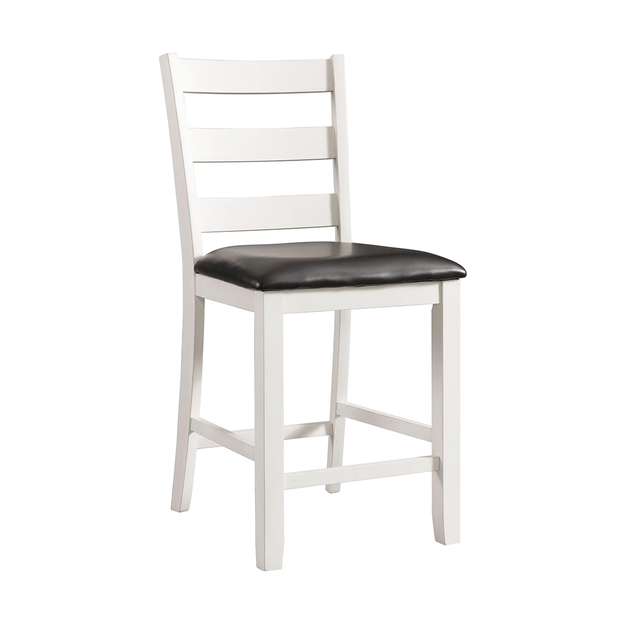 Rustic Brown and White Counter Height Dining Set with Bench