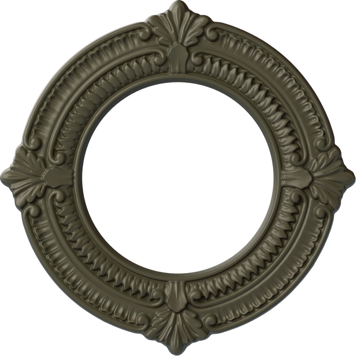 Ekena Millwork CM11BNWHF Benson 11.125-in W x 11.125-in L Painted Witch Hazel Polyurethane Whole Ceiling Medallion