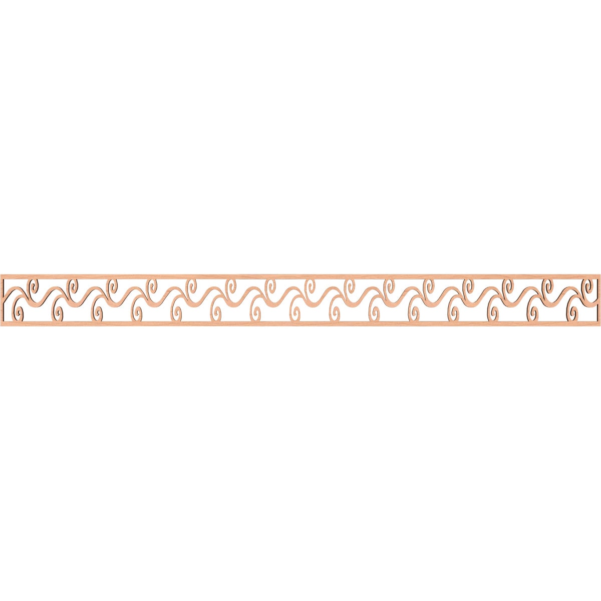Ekena Millwork MLDA04X46TILAL Tilden Fretwork Flat Trim 4-in x 3.87-ft Alder Brown Unfinished 2155792 Pierced Wall Panel Moulding