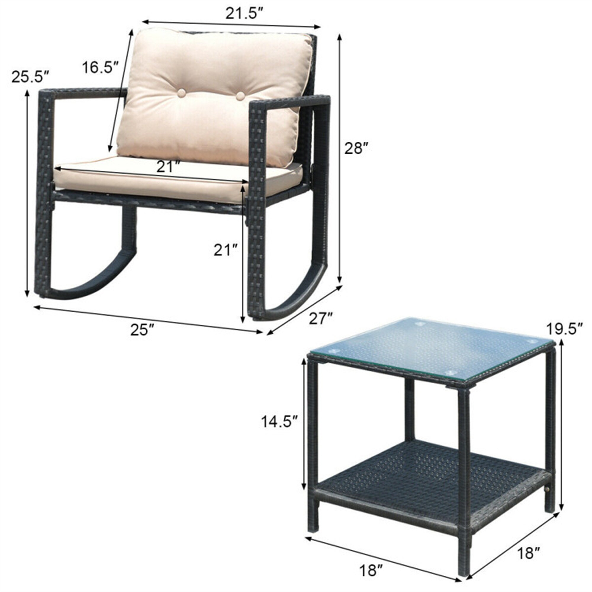 BABOOM BOM-62861BN-CO Patio-Conversation-Sets - View #3