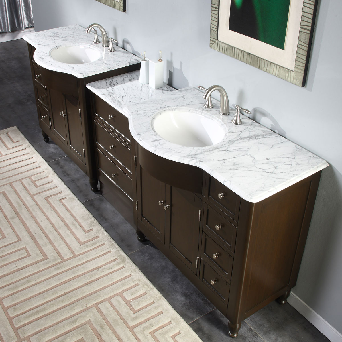 Silkroad Exclusive HYP-0902-WM-UWC-95 Bath-Vanity-Combo - View #5