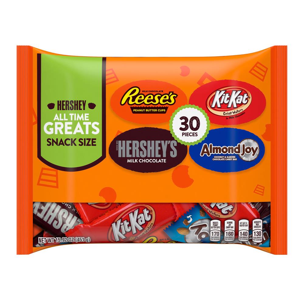 HERSHEY'S KIT KAT Milk Chocolate Wafer Snack Size, Christmas Candy Bag, 32  oz