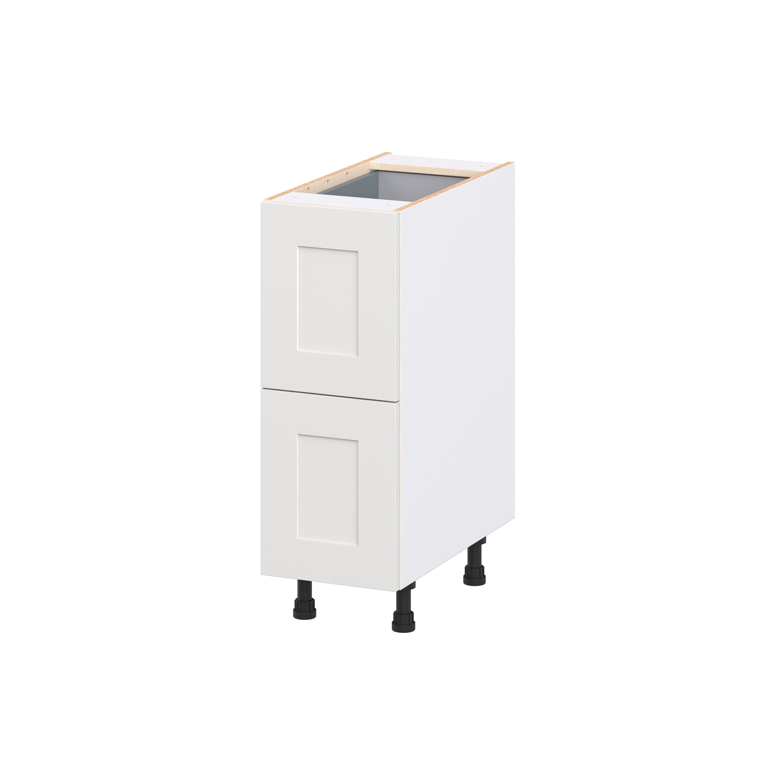 Hugo&Borg DSB2D12I1-JO 12-in W x 34.5-in H x 24.5-in D Warm White 3 -Drawers Drawer Base Fully assembled Cabinet Recessed Panel Shaker