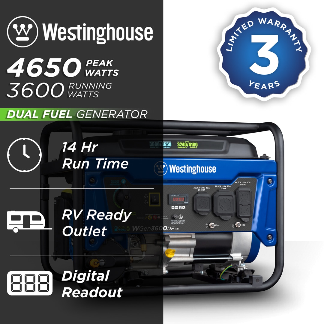 Westinghouse WGEN3600DFCV Portable-Generators - View #2