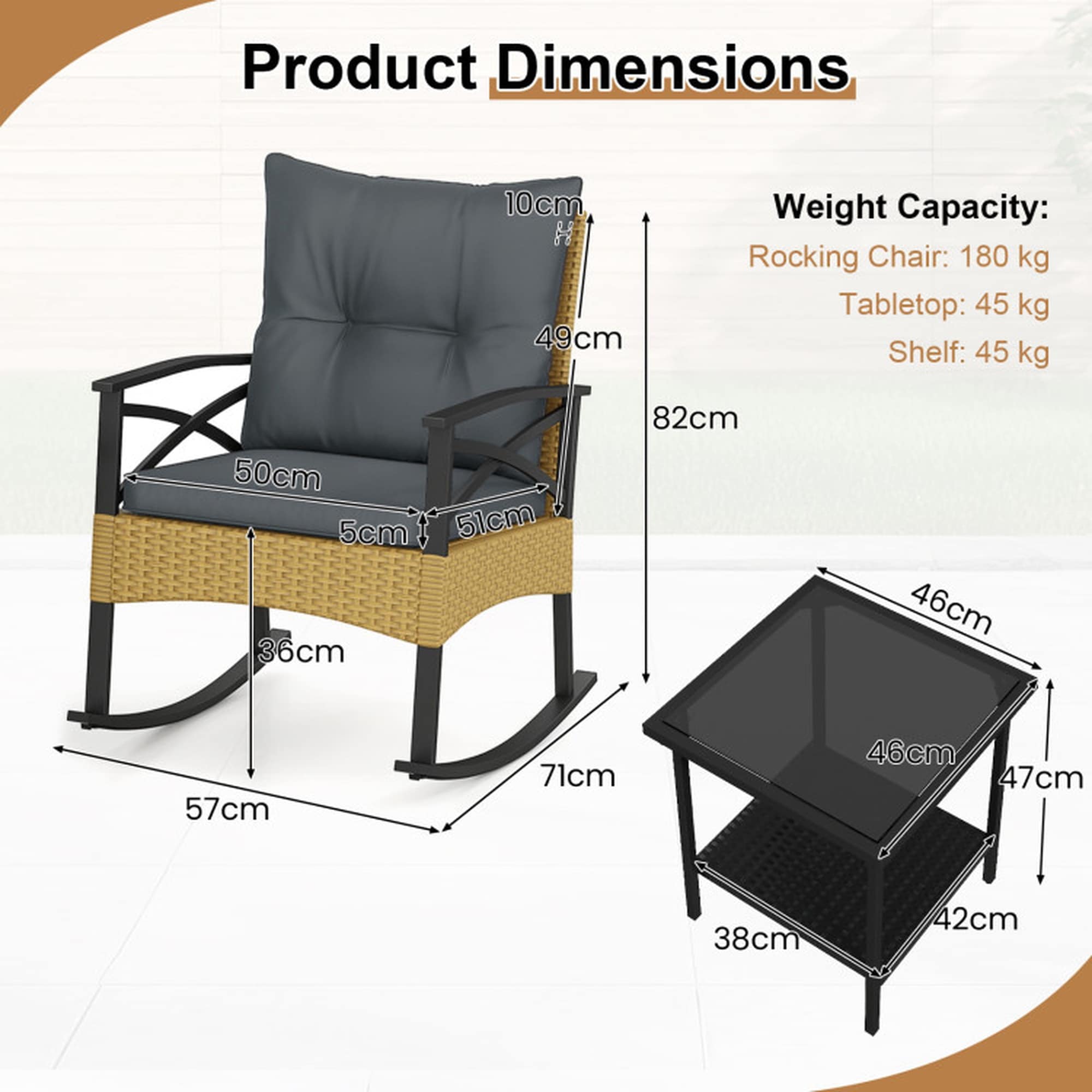 Boyel Living BL-HYA5504GR Patio-Conversation-Sets - View #3