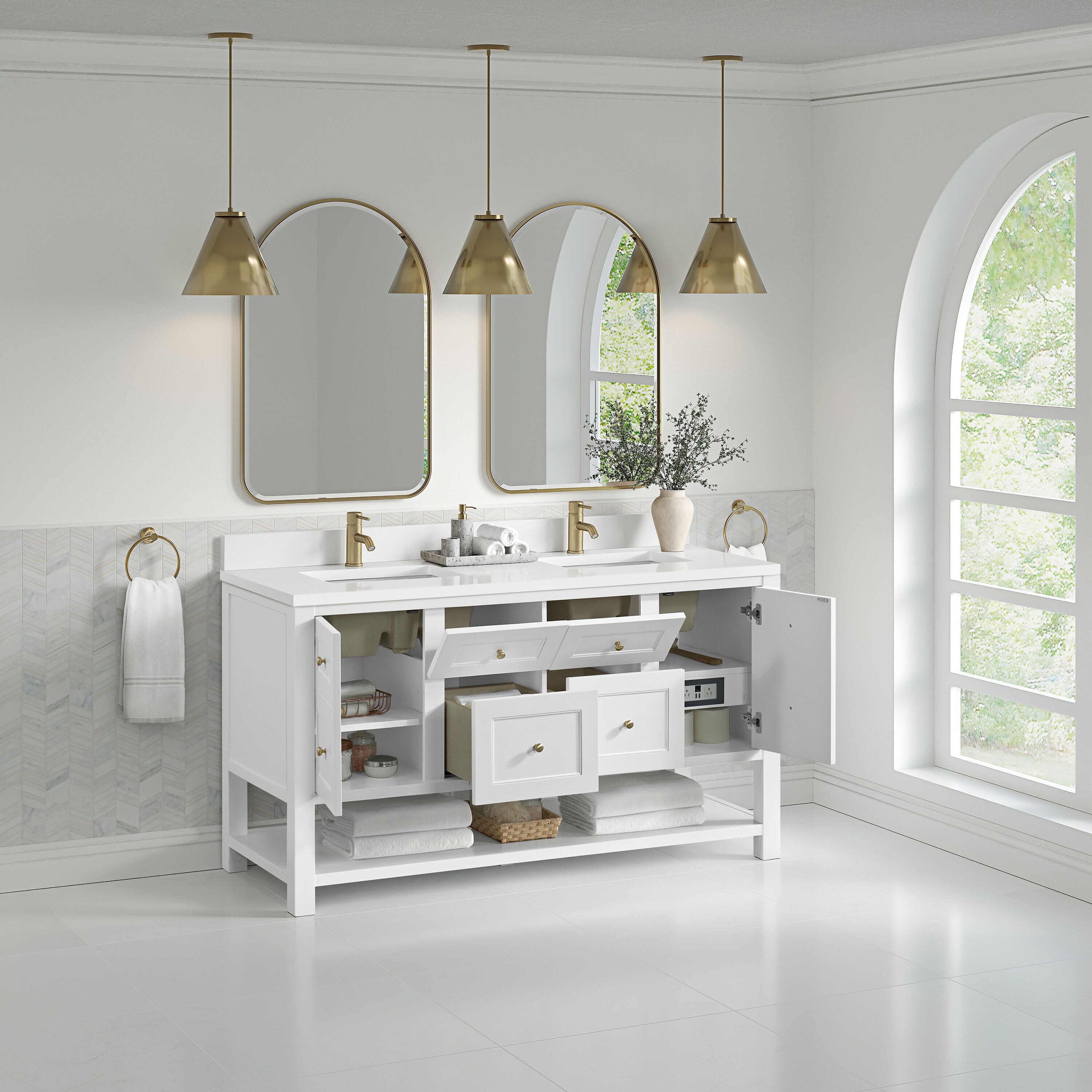James Martin Vanities 330-V60D-BW-1WZ Bath-Vanity-Combo - View #4