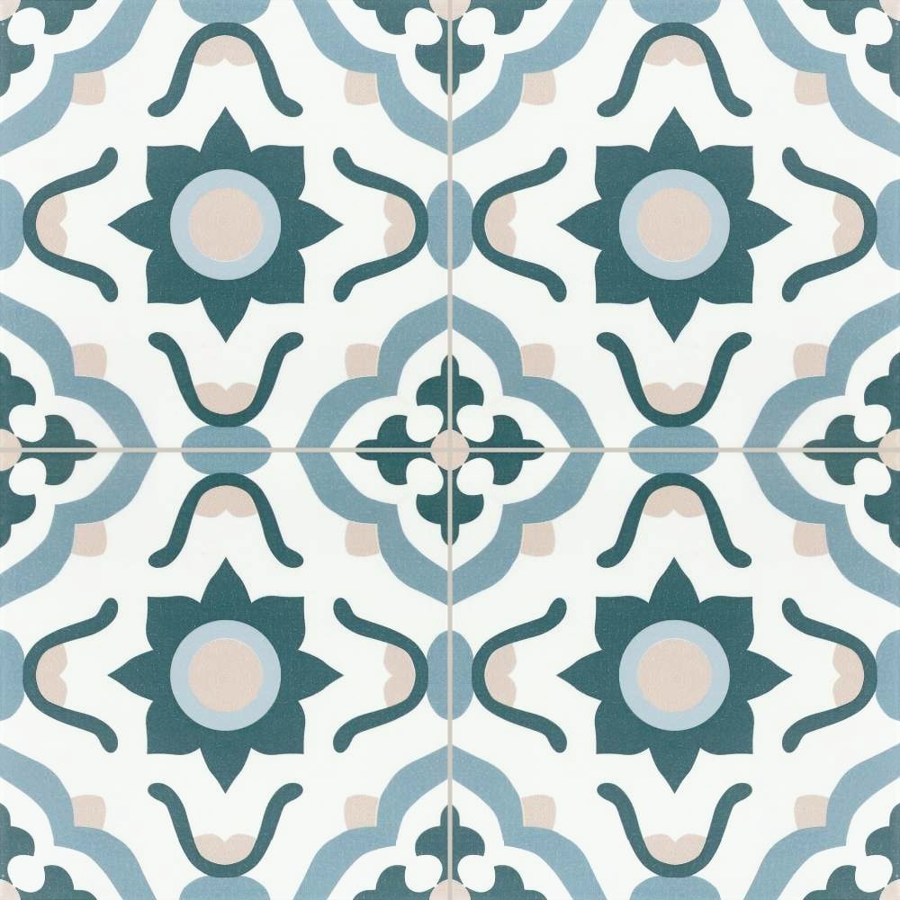 The Tile Life Sample - Seville Art Nazare 8-in x 8-in Matte Porcelain Patterned Floor and Wall Tile #SINFU0808NA