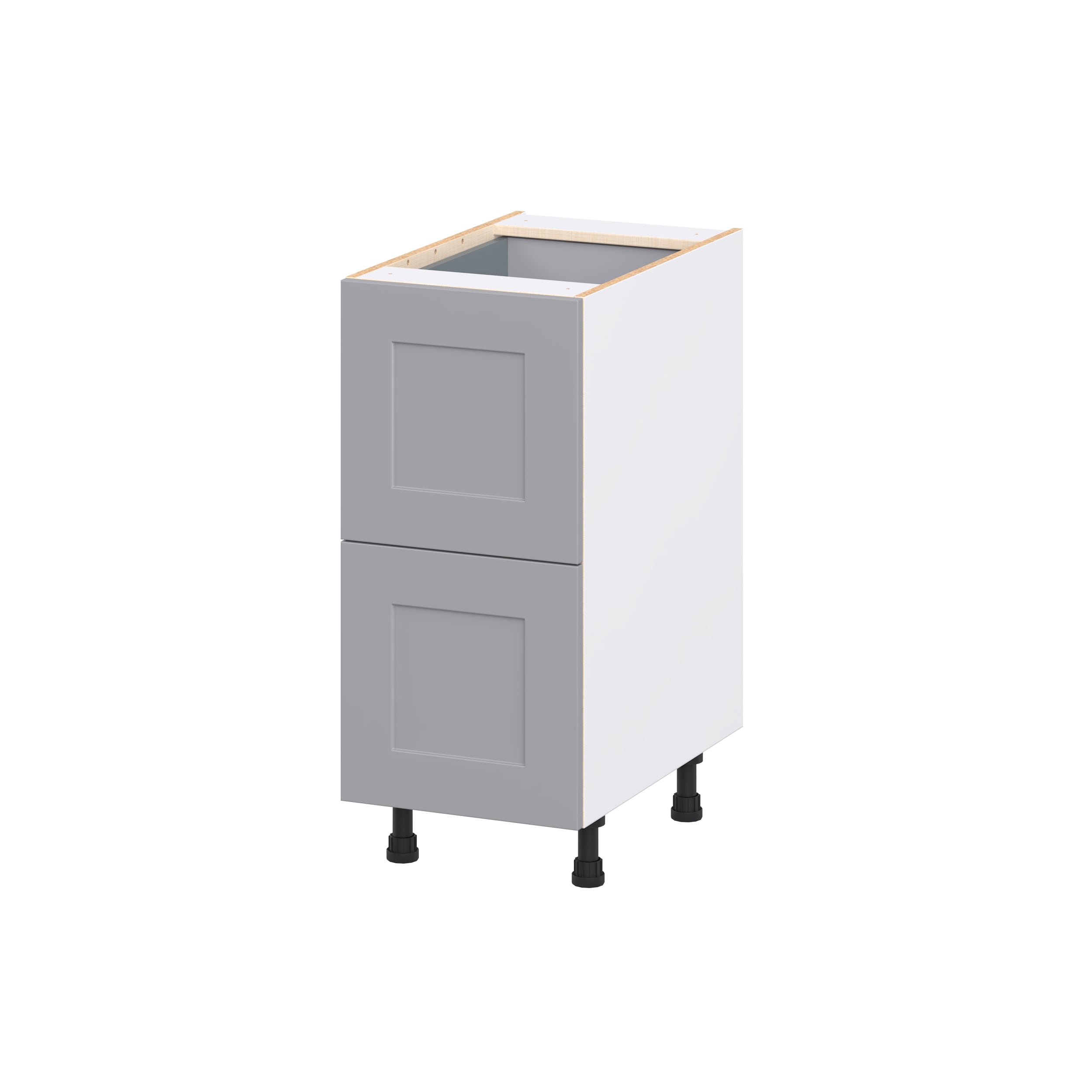 Hugo&Borg DSB2D15I1-BM Beaumont 15-in W x 34.5-in H x 24.5-in D Slate Gray 3 -Drawers Drawer Base Fully assembled Cabinet Shaker