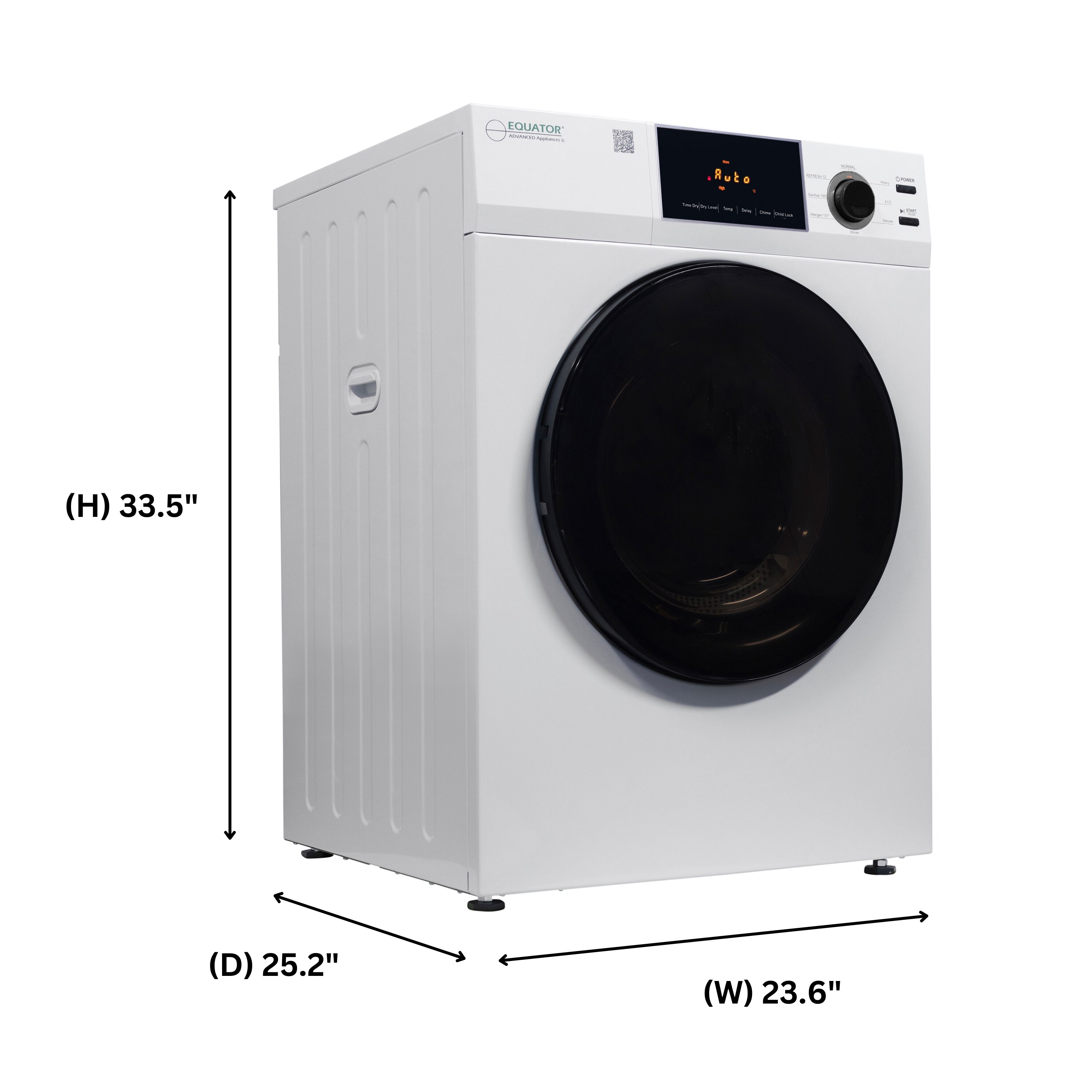 Equator 24" White Portable Vented Dryer with Moisture Sensing