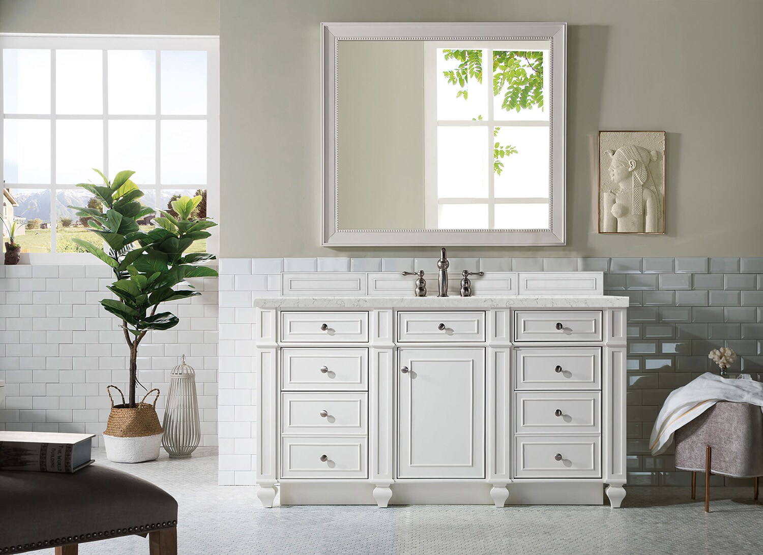 James Martin Vanities 157-V60S-BW-3EJP Bath-Vanity-Combo - View #2