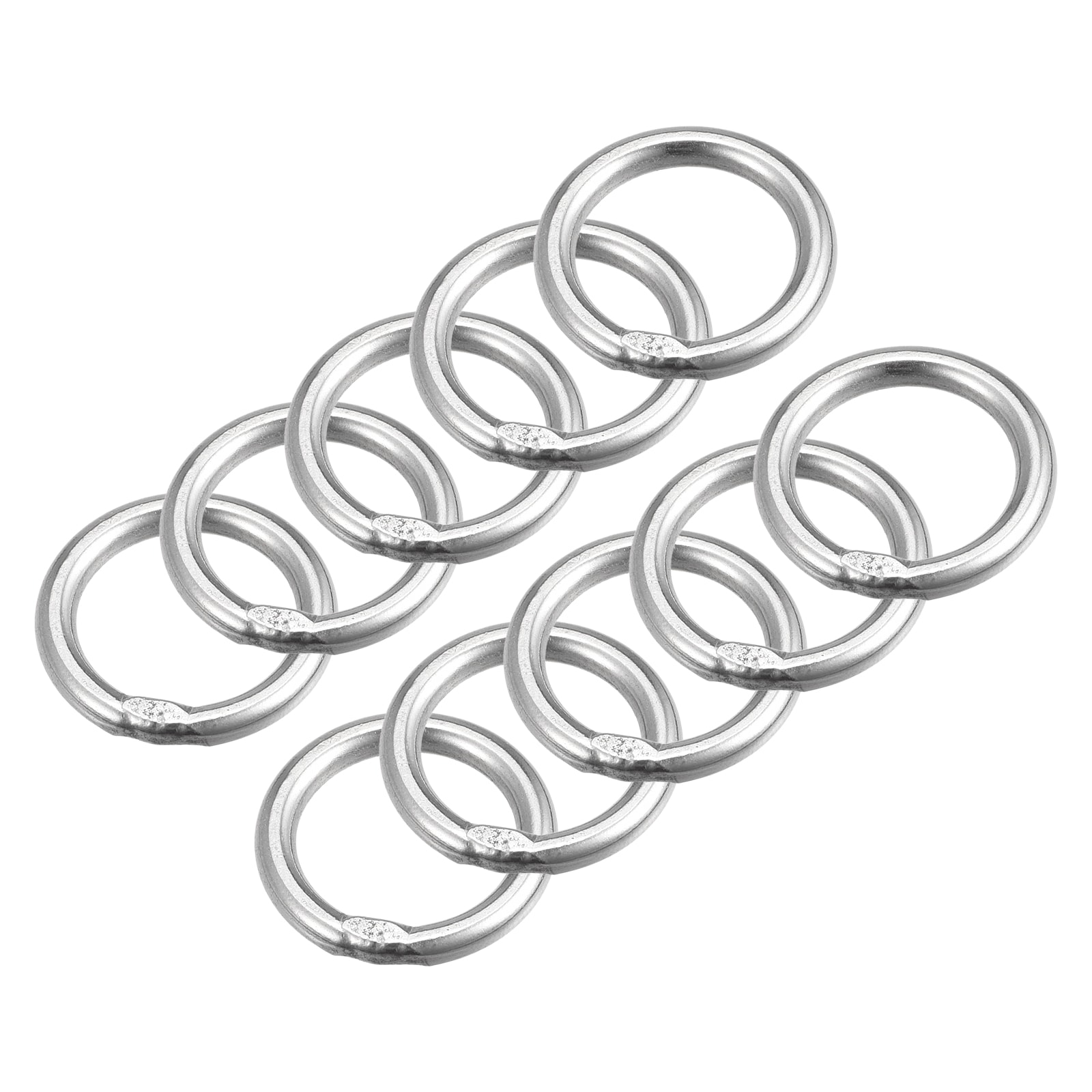 Unique Bargains 316 Stainless Steel Round Ring Welded O-Rings 15mm(0.59 Inch) ID 3mm Thick 10pcs #S26011200UX2208