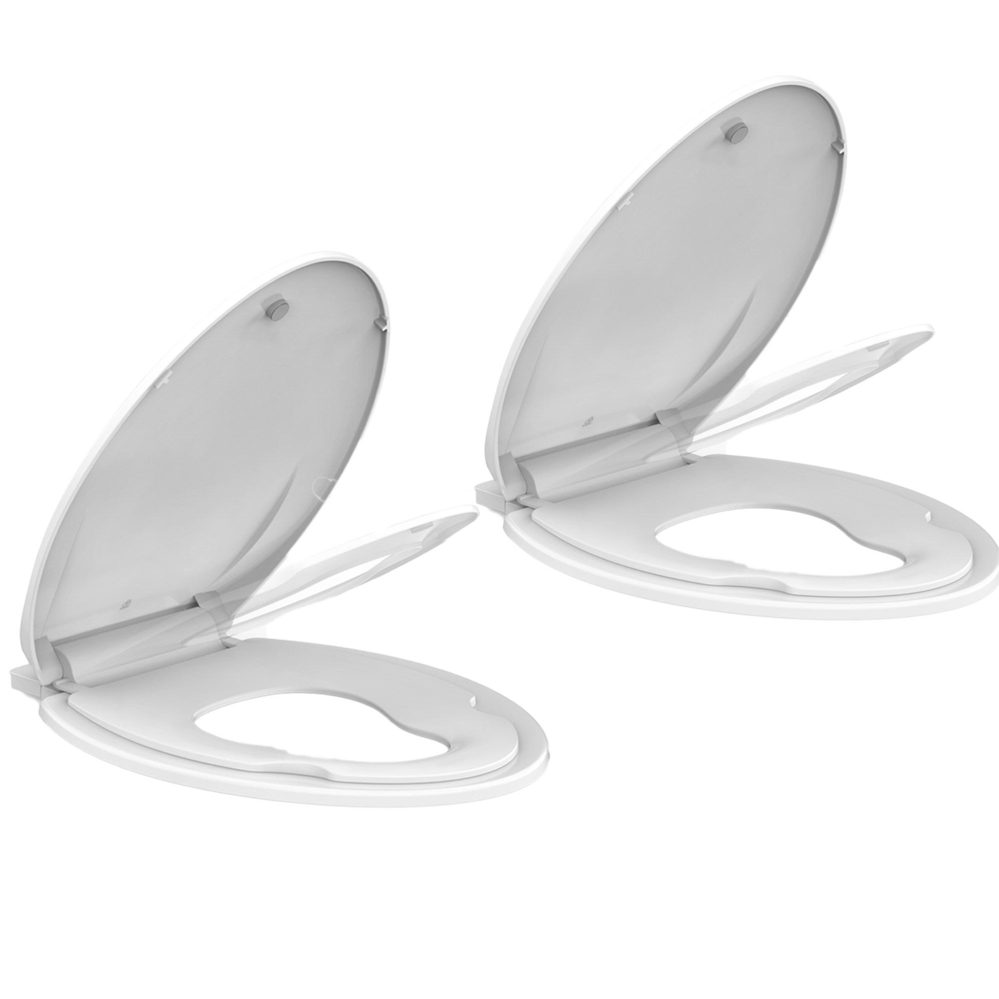 Garvee 2 Pack Elongated White Soft Close Toilet Seat with Toddler Seat