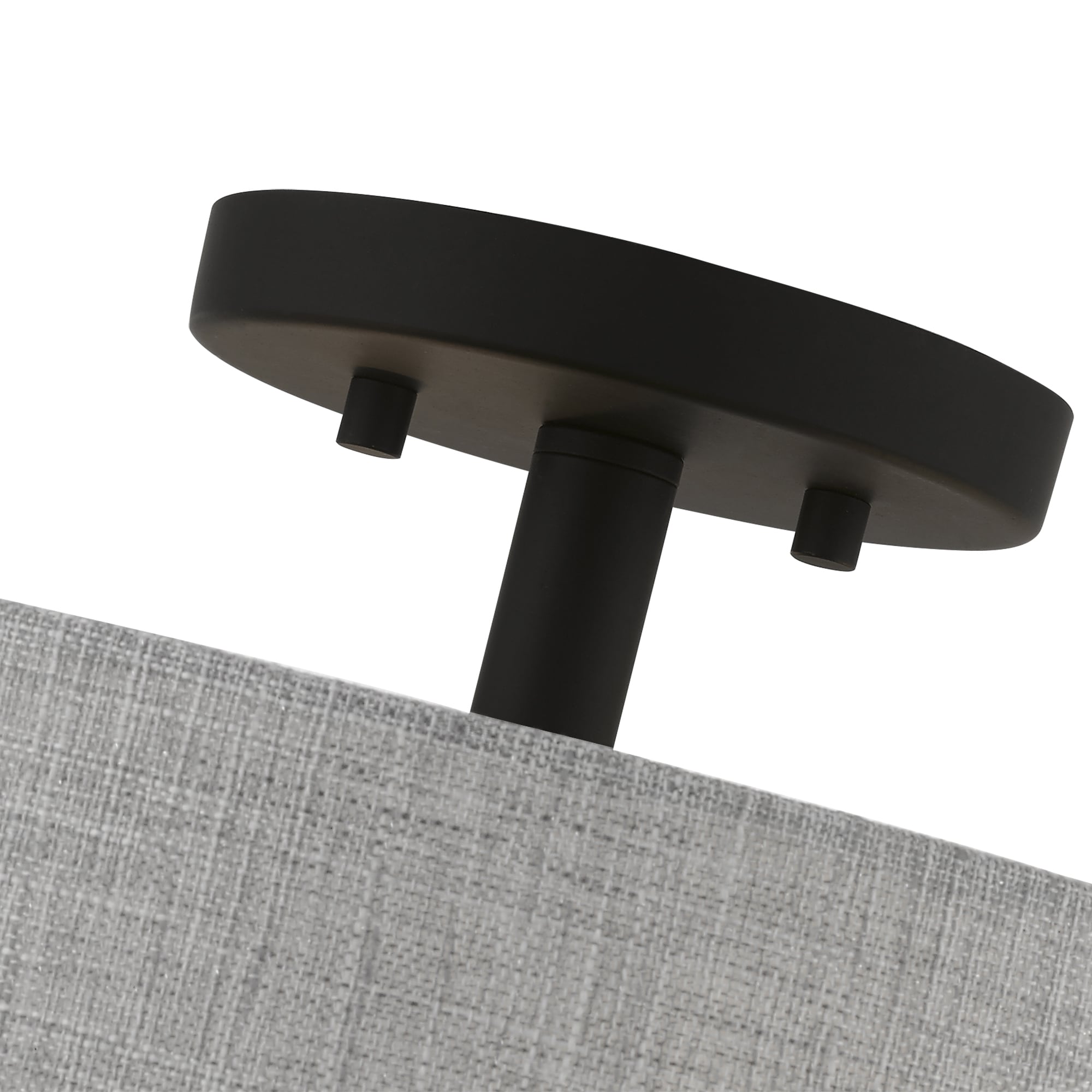 Elmhurst Black and Gray 4-Light Drum Semi-Flush Mount