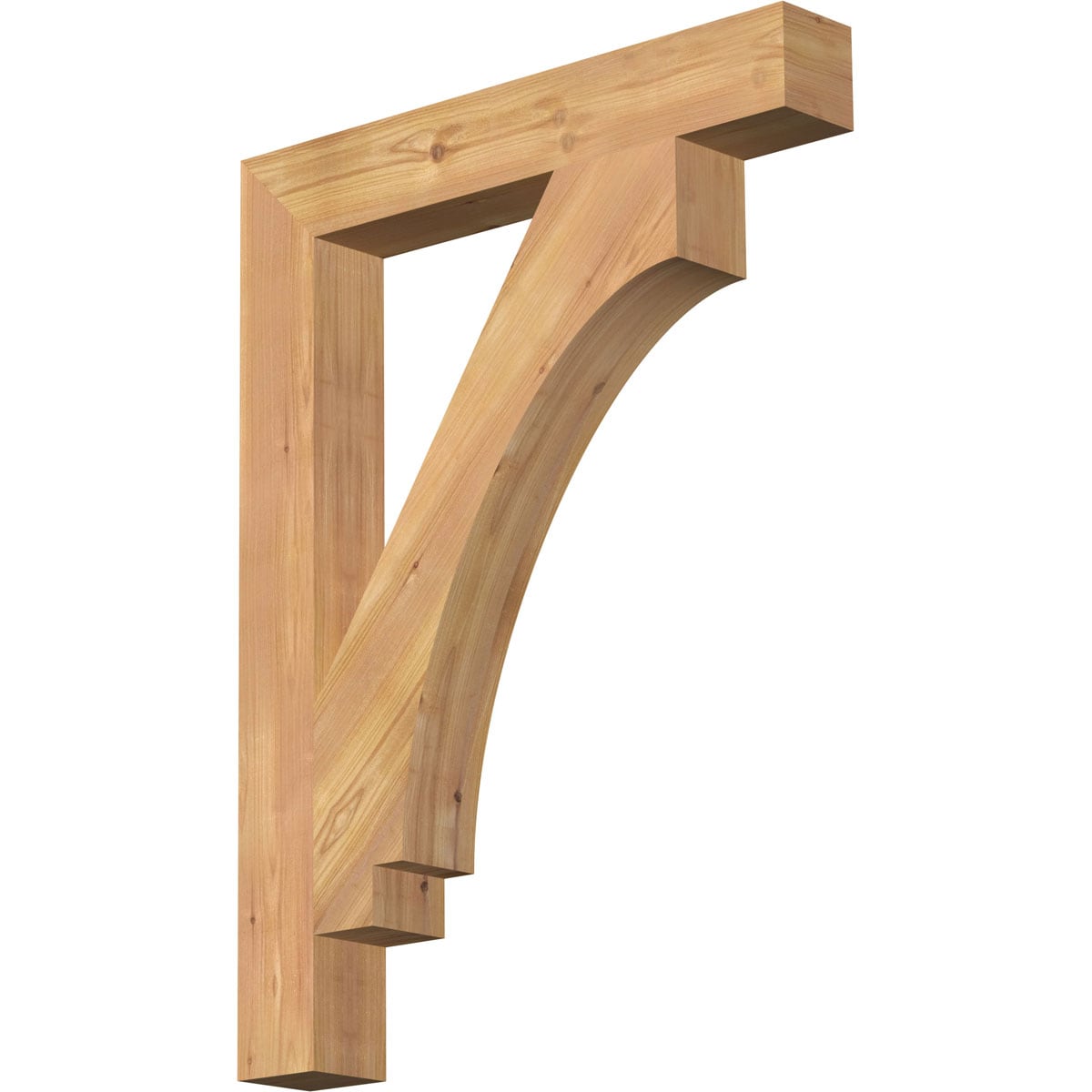 Ekena Millwork BKT04X24X32IMP05SWR Imperial Block Smooth 3-1/2-in x 24-in x 32-in Western red cedar Brown Wood Standard bracket