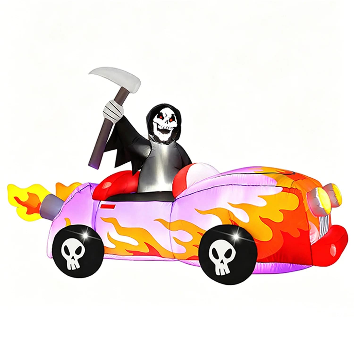 Joyfy 4.4-ft Freestanding Lighted Halloween Decorations Inflatables Trick or treat Inflatable