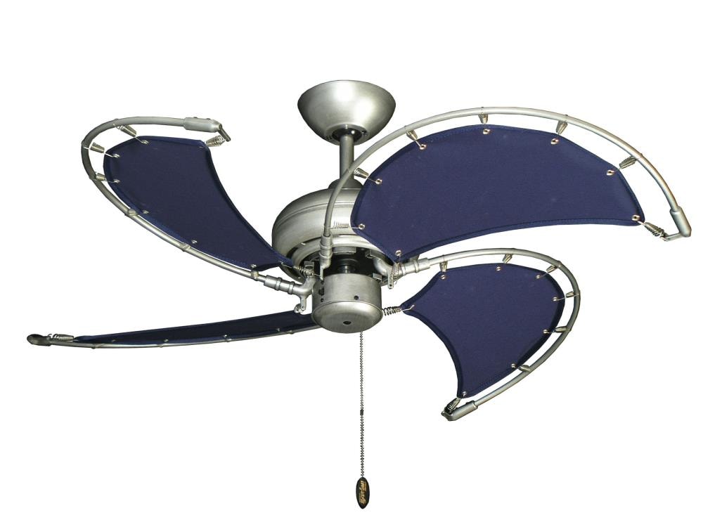 TroposAir Voyage 40-in Brushed Nickel Bn-1 Indoor/Outdoor Ceiling Fan  (4-Blade) in the Ceiling Fans department at