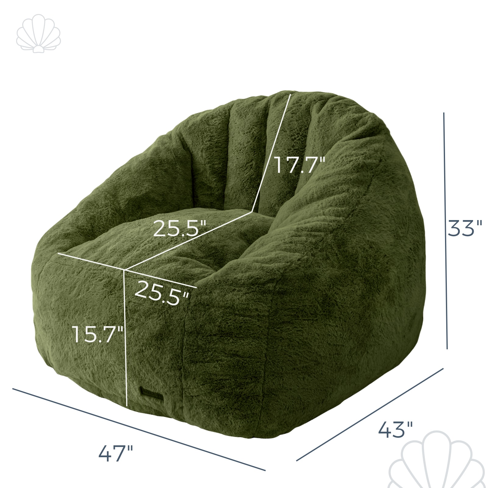 MAXYOYO M-A54-GREEN Bean-Bag-Chairs - View #4