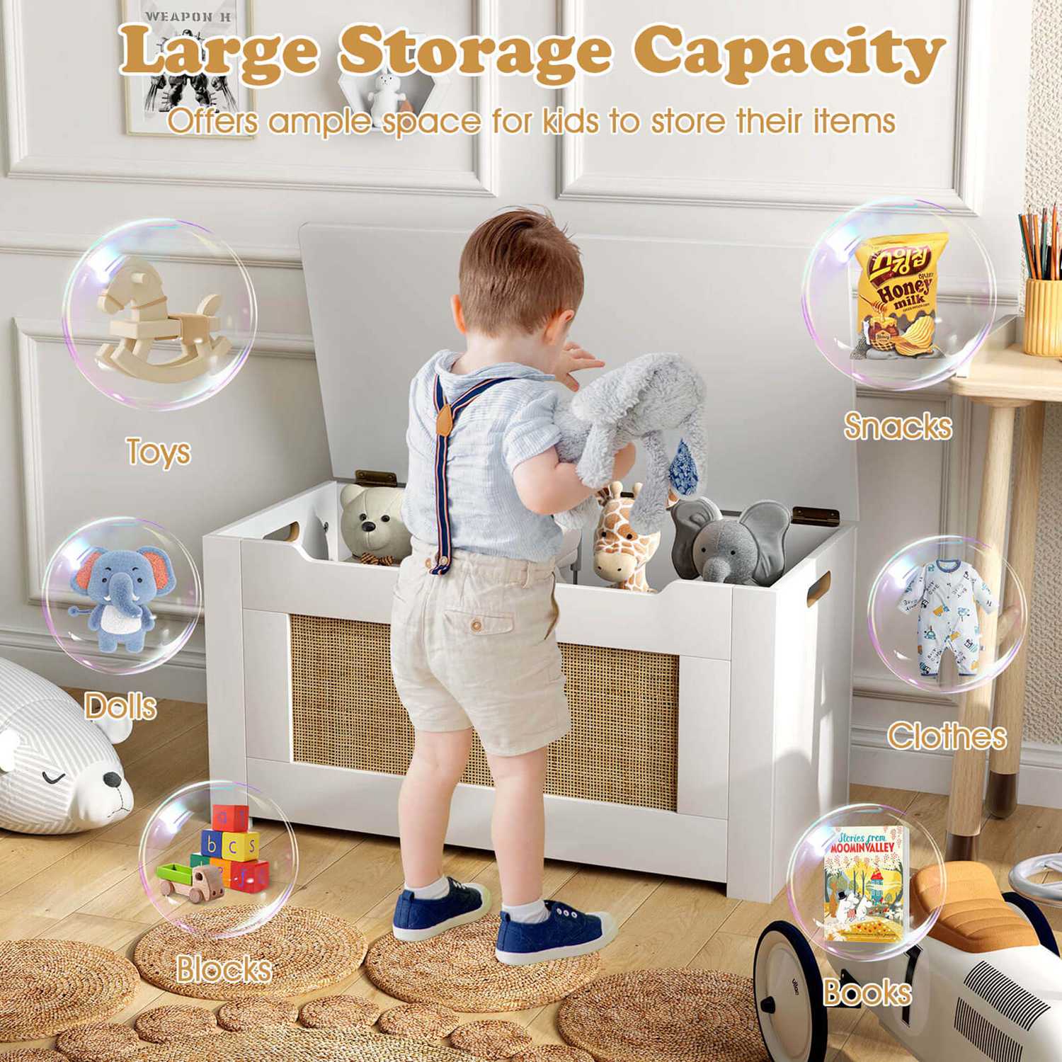 Costway CSHY002117 Toy-Boxes - View #6