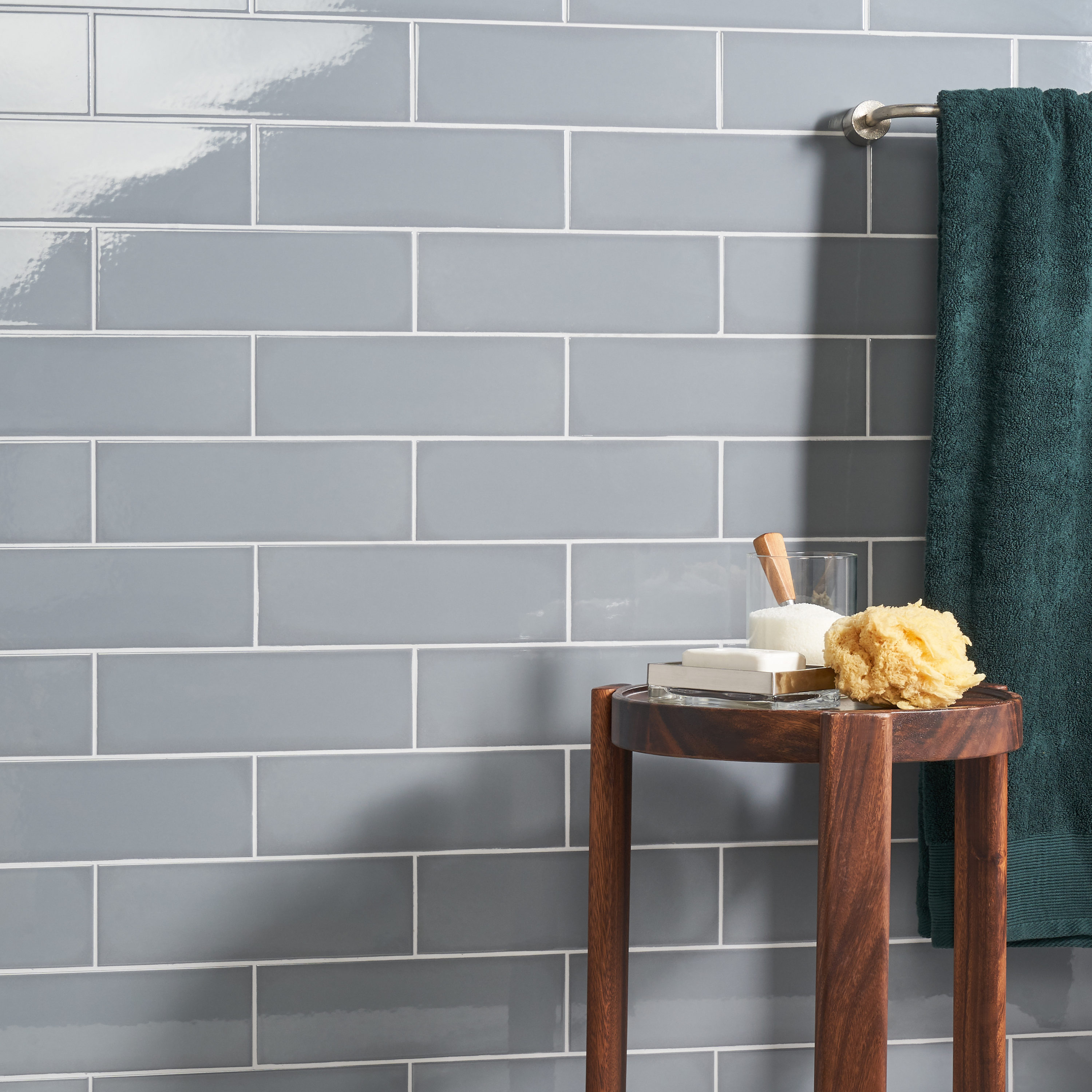 Artmore Tile Abbey Road Gray 4-in x 12-in Polished Porcelain Subway ...