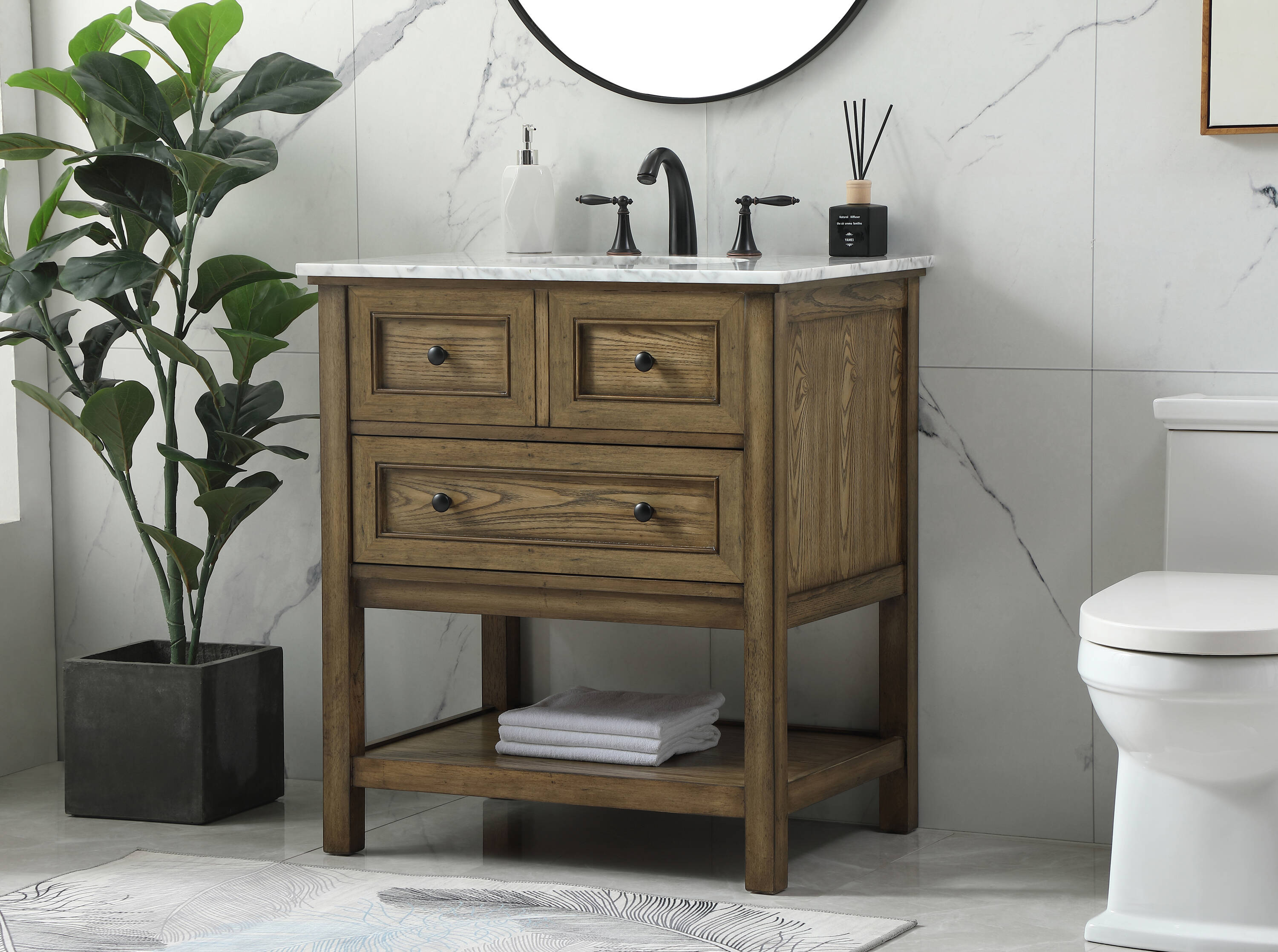 Elegant Decor HF81090DW Bath-Vanity-Combo - View #3
