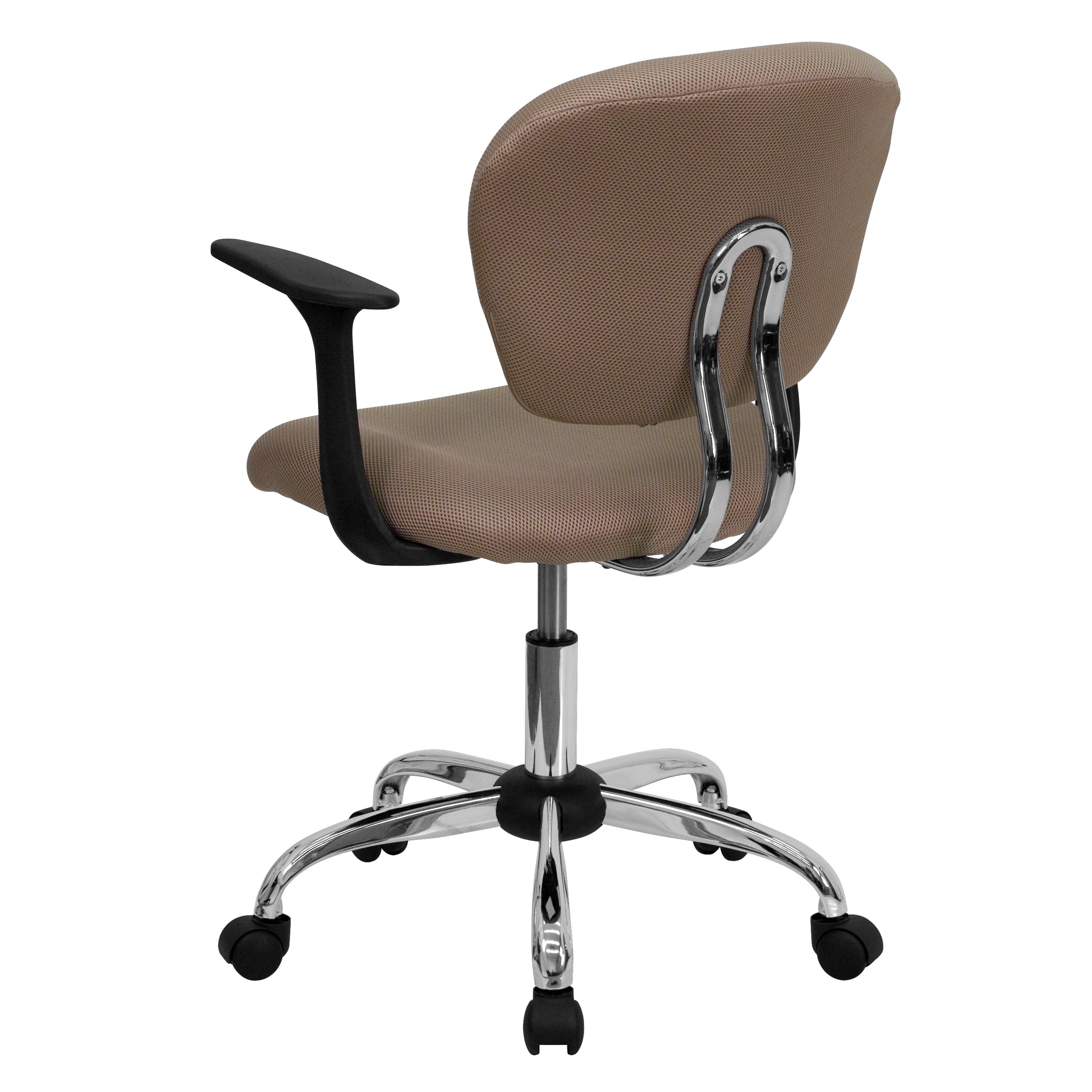 ErgoComfort Mid-Back Brown Mesh Swivel Task Chair