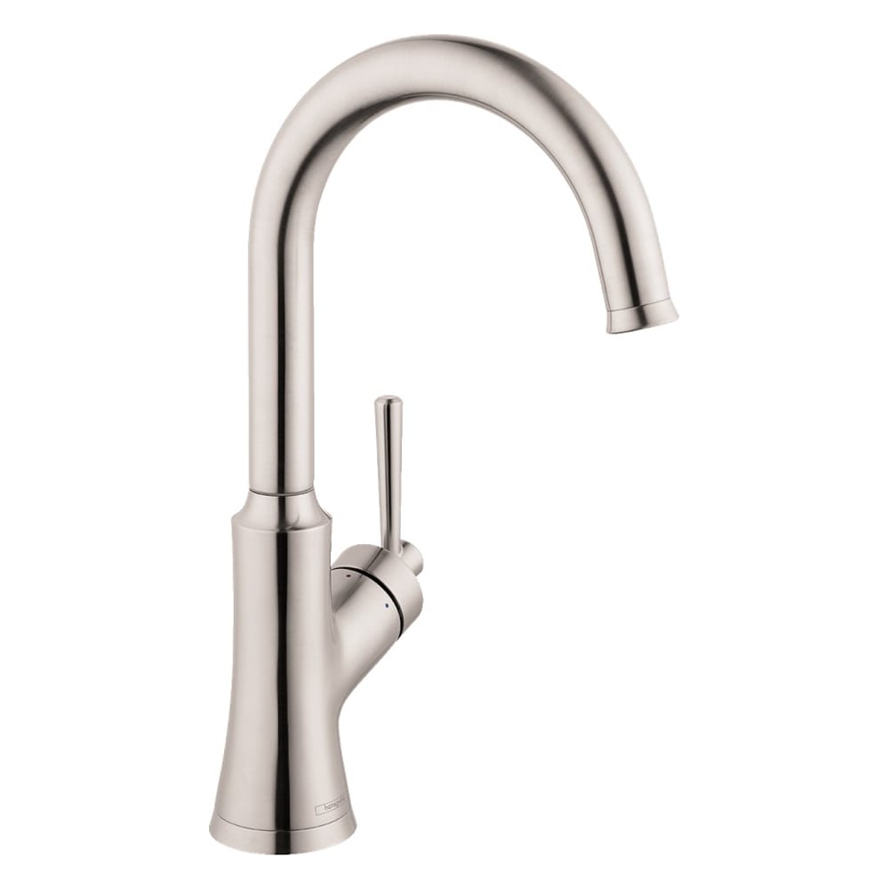 Hansgrohe Joleena Steel Optic Single Handle Bar and Prep Kitchen Faucet ...