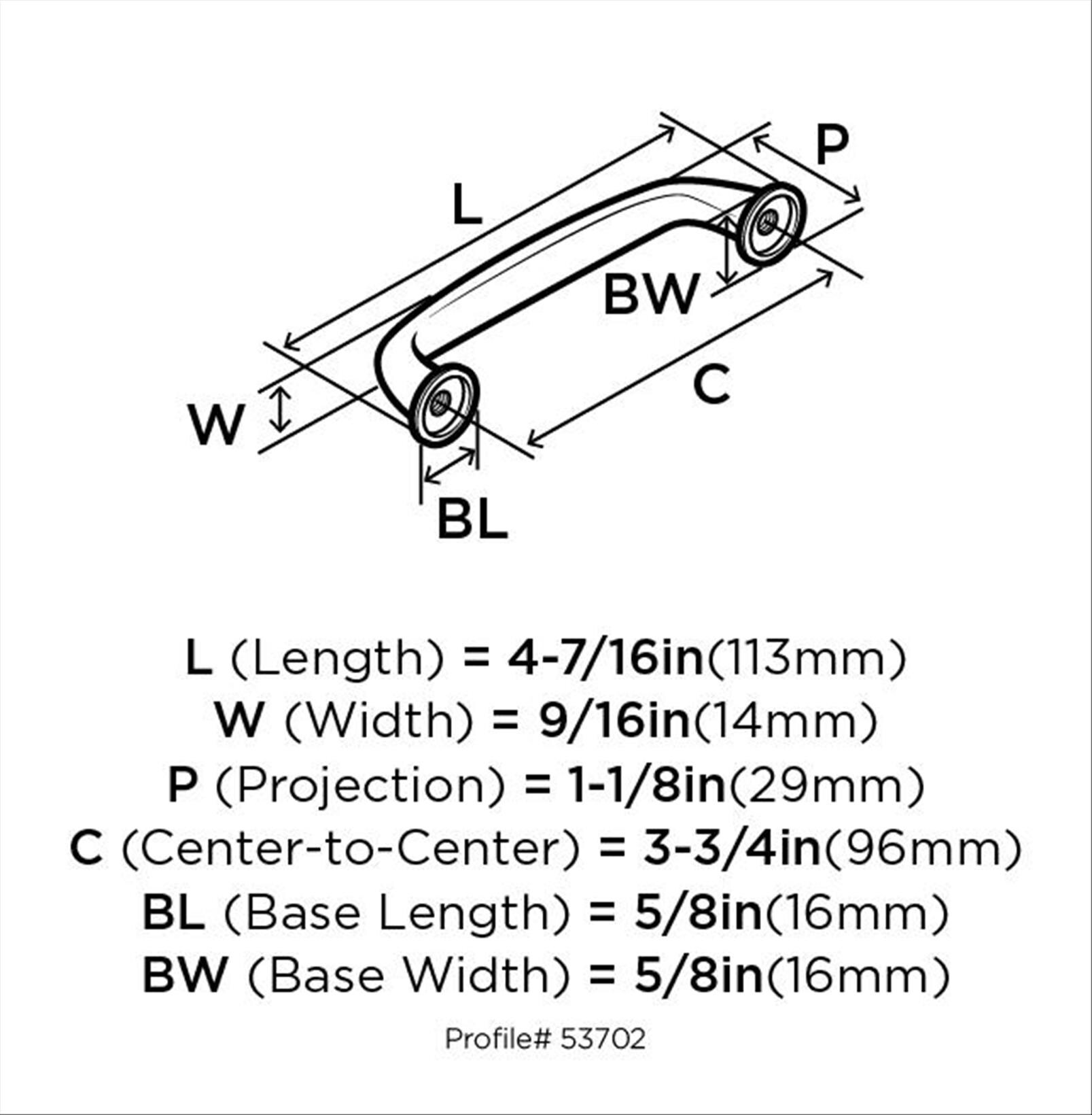 Amerock BP53702RB Cabinet-Pulls - View #2