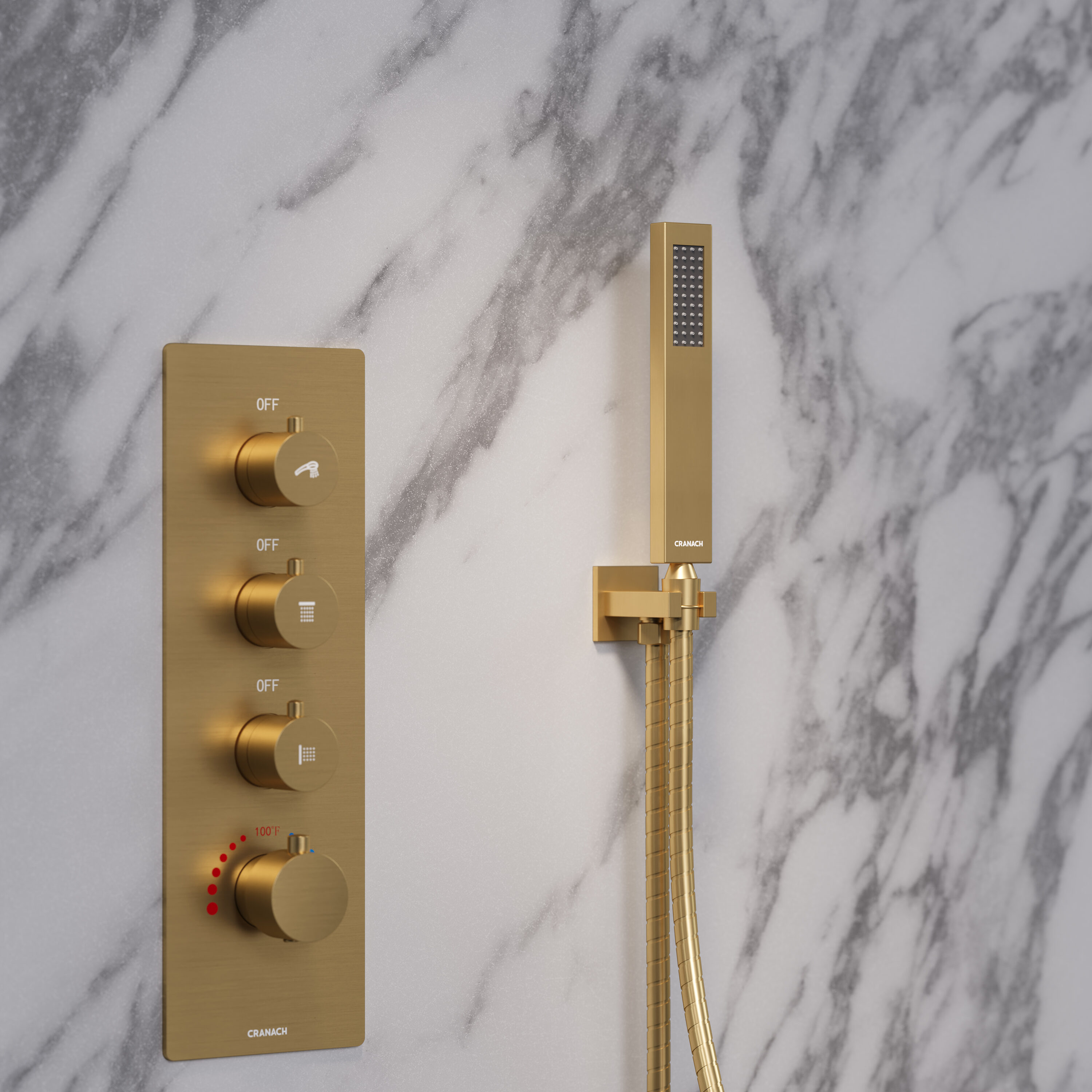 CRANACH C00.SW02.BG Showerhead-Bar-Panels - View #3