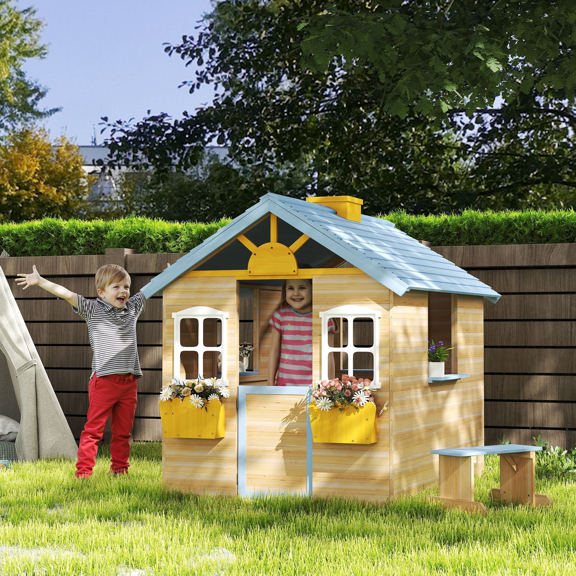 Outsunny X-345-024 playhouses - View #2
