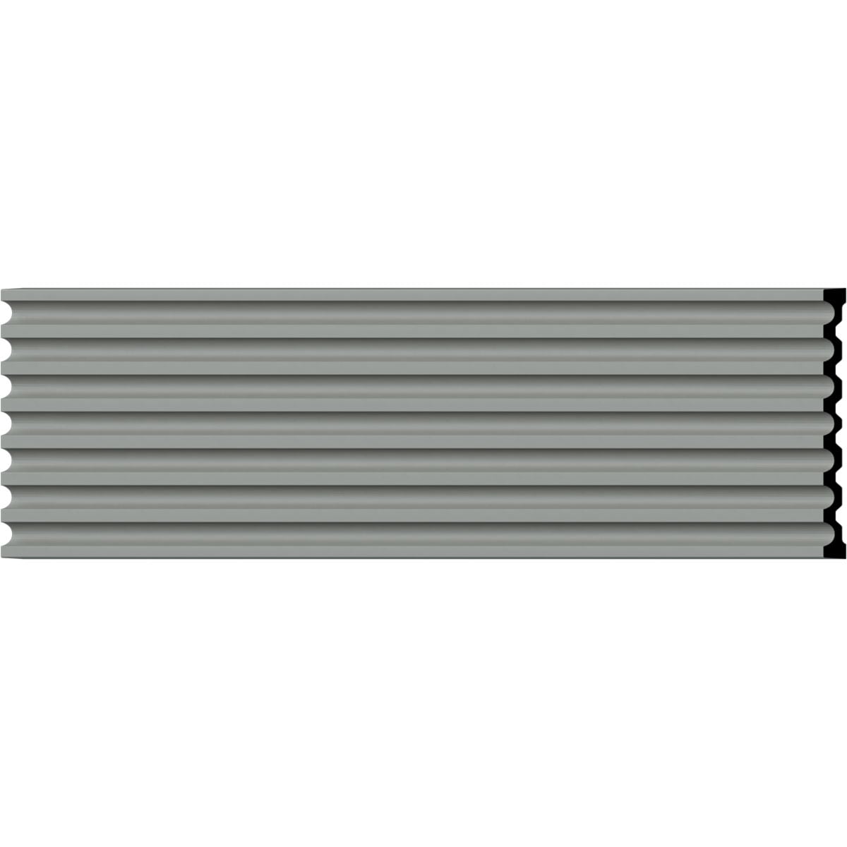 Primed Polyurethane Reeded Crown Moulding 94.5" Length