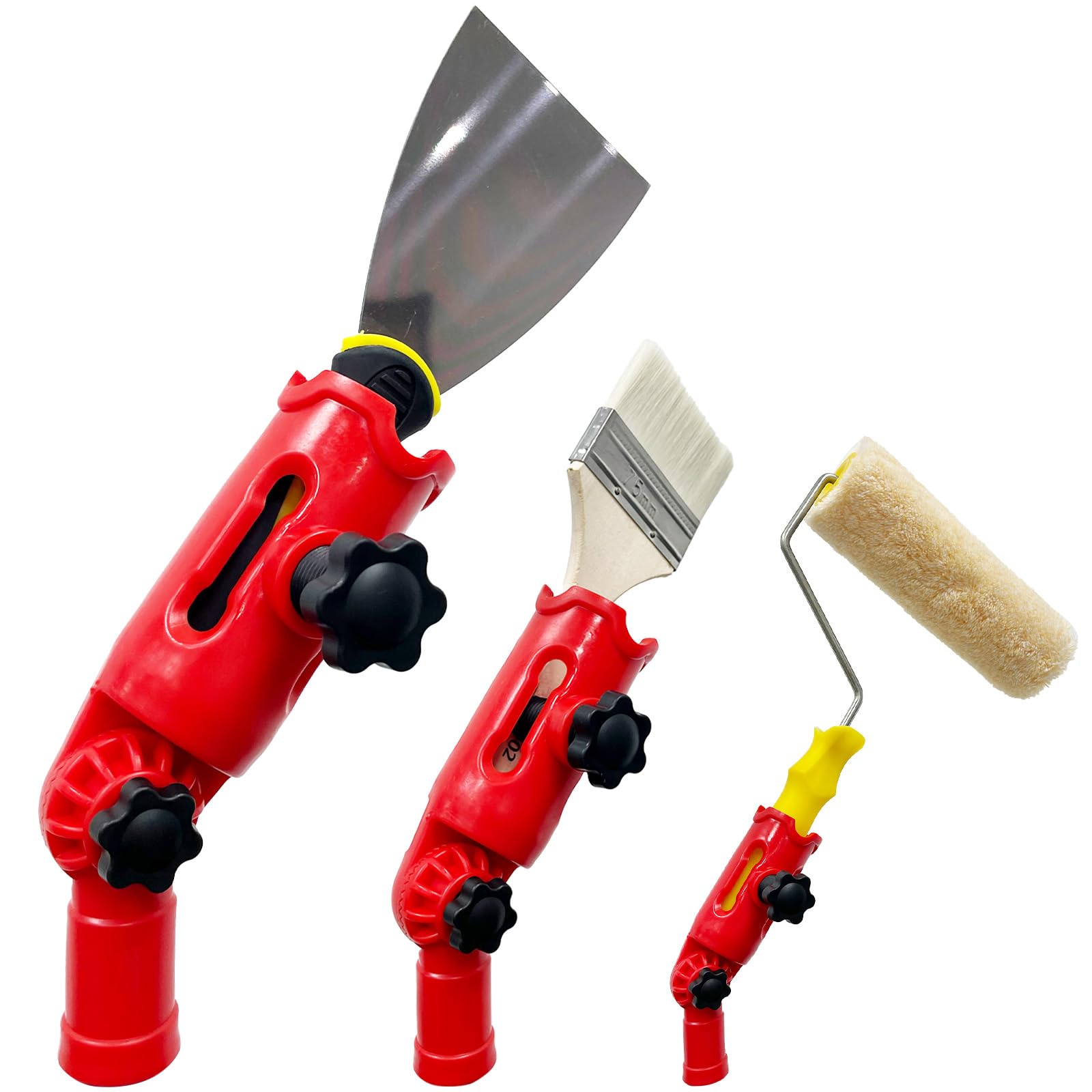 Phyfalip -  Multi Angle Paint Brush Extender with Rotating Head for Extension Poles 1 Piece Adjus...